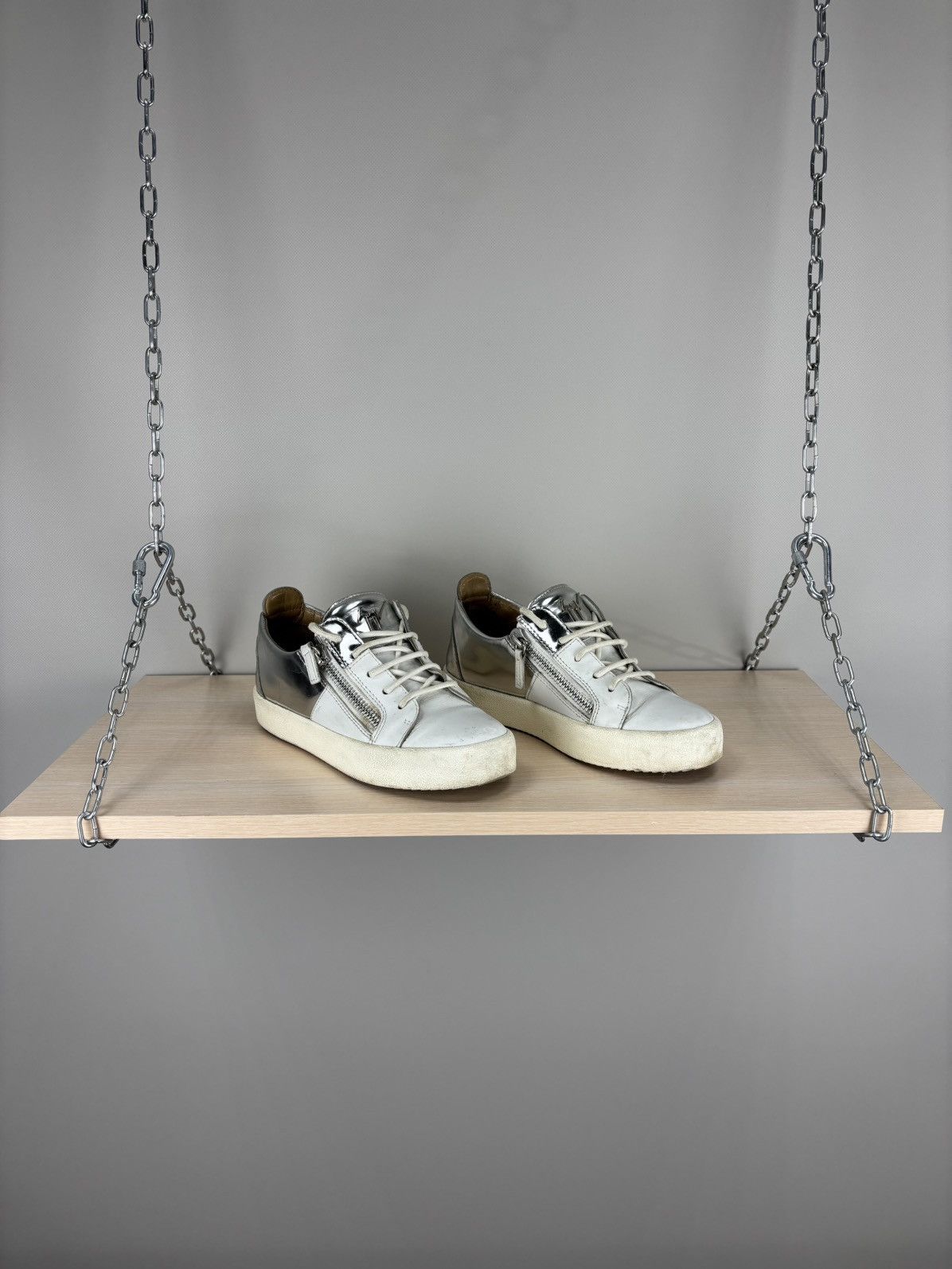 Designer × Giuseppe Zanotti Womens sneakers Giuseppe Zanotti Size 36 Color White/Gray Size US 6 / IT 36 - 1 Thumbnail