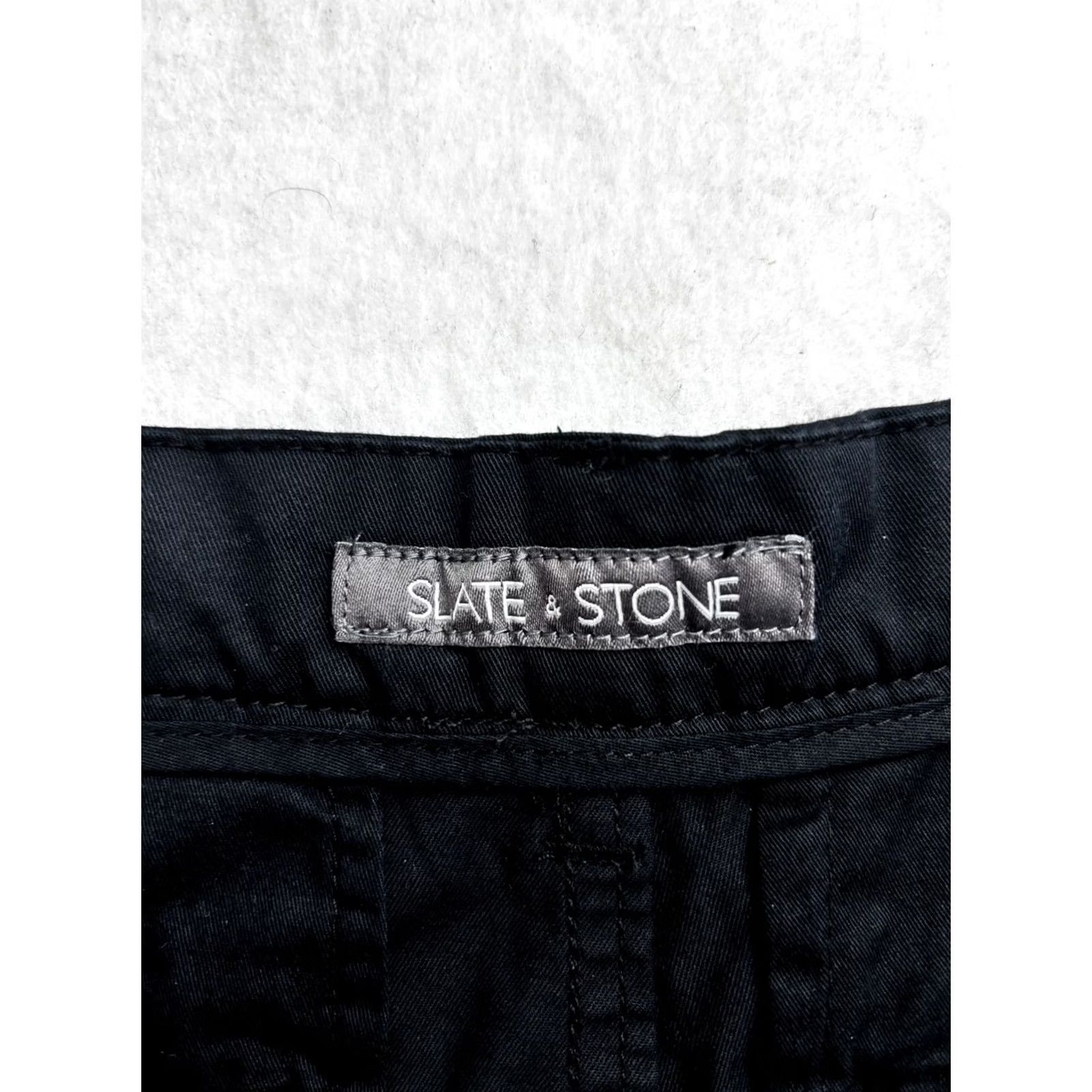Vintage Slate & Stone Pants Mens 33 Black Sam Slim Fit Chino Button Zip Pockets 33x34 New Size US 33 - 7 Thumbnail