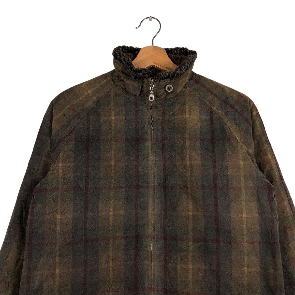Japanese Brand Vintage Chore Worker Jacket blanc bleu minuit Tartan Design Size US M / EU 48-50 / 2 - 4 Thumbnail