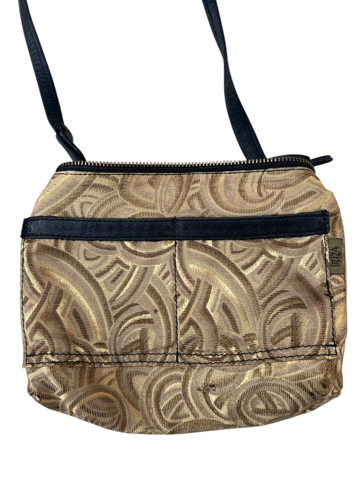 Leather Vintage Ibiza Japan Patina Scratches Black Leather Bag Size ONE SIZE - 21 Thumbnail