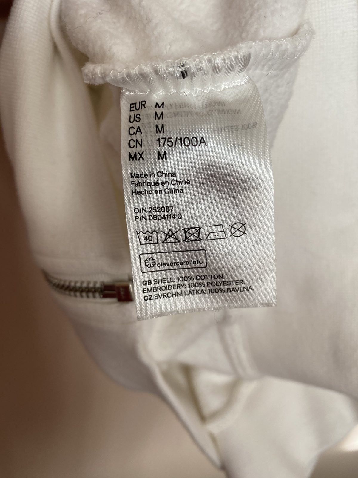 H&M × Other 🤍 H&M GIAMBATTISTA VALLI Hoodie L White Gold Embroidered Zip Size US M / EU 48-50 / 2 - 7 Thumbnail