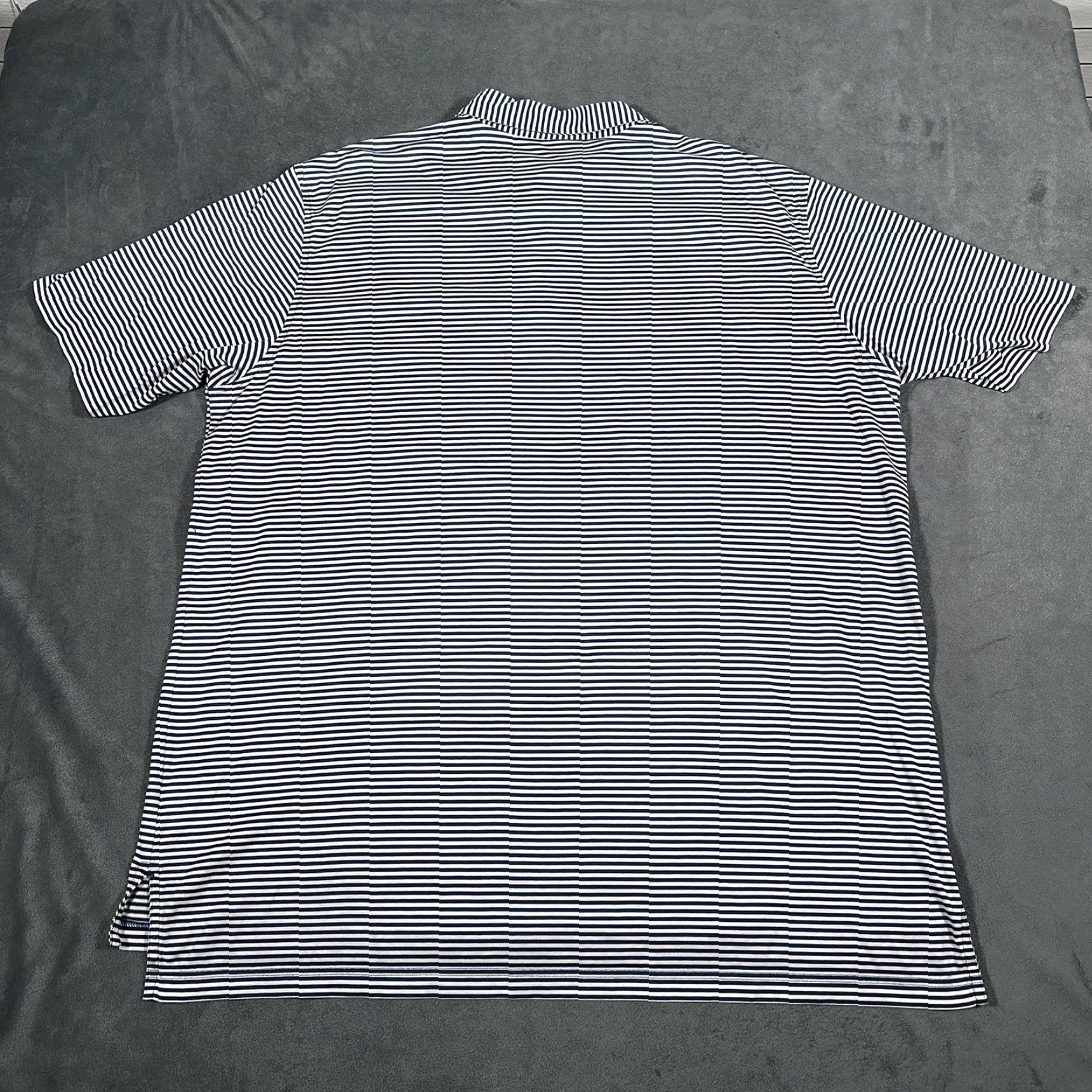 Peter Millar Peter Millar Polo Shirt Mens 2XL Blue White Stripe Crown Ease Golf Cotton Crest Size US XXL / EU 58 / 5 - 4 Thumbnail