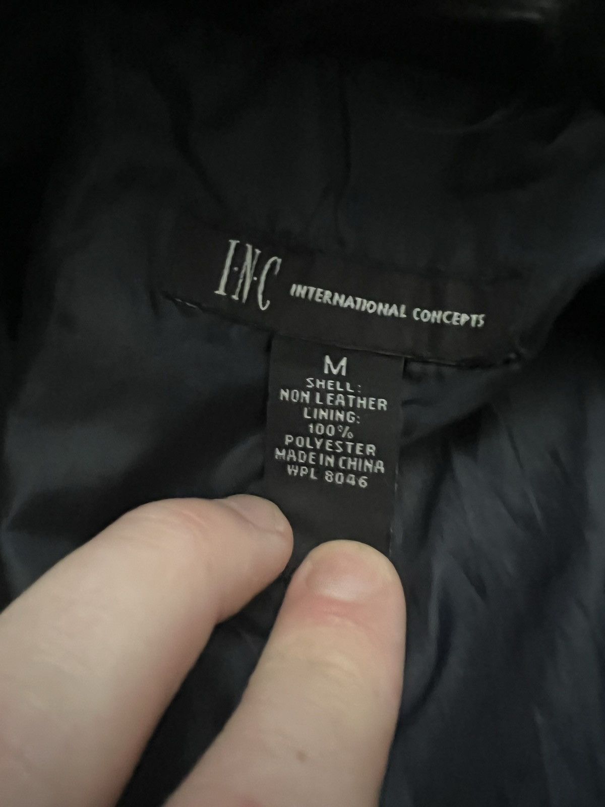 I.N.C INC Mens Faux Black Leather Jacket Size Medium Size US M / EU 48-50 / 2 - 3 Thumbnail