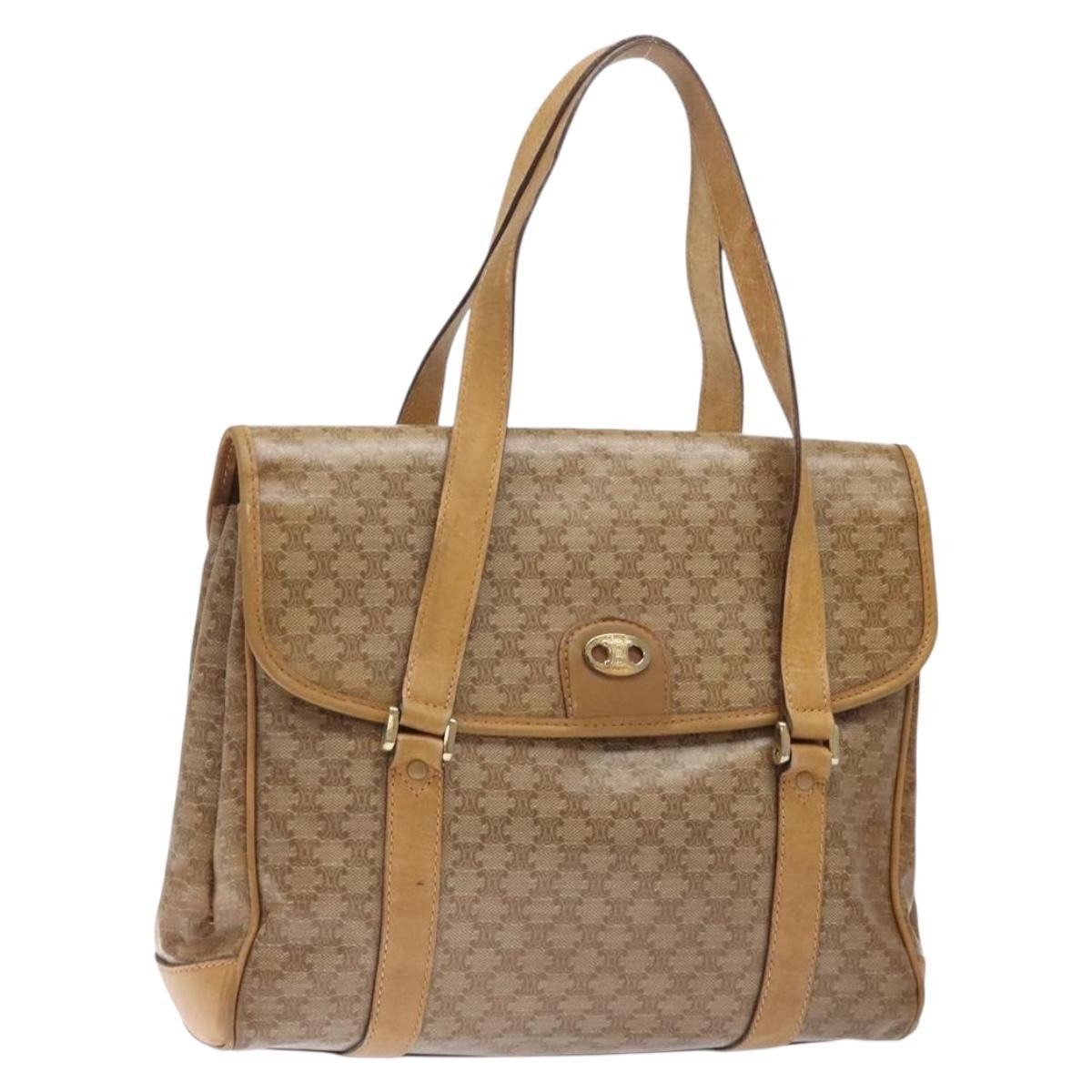 Celine CELINE Macadam Canvas Hand Bag Pvc Beige Gold Size ONE SIZE - 1 Thumbnail