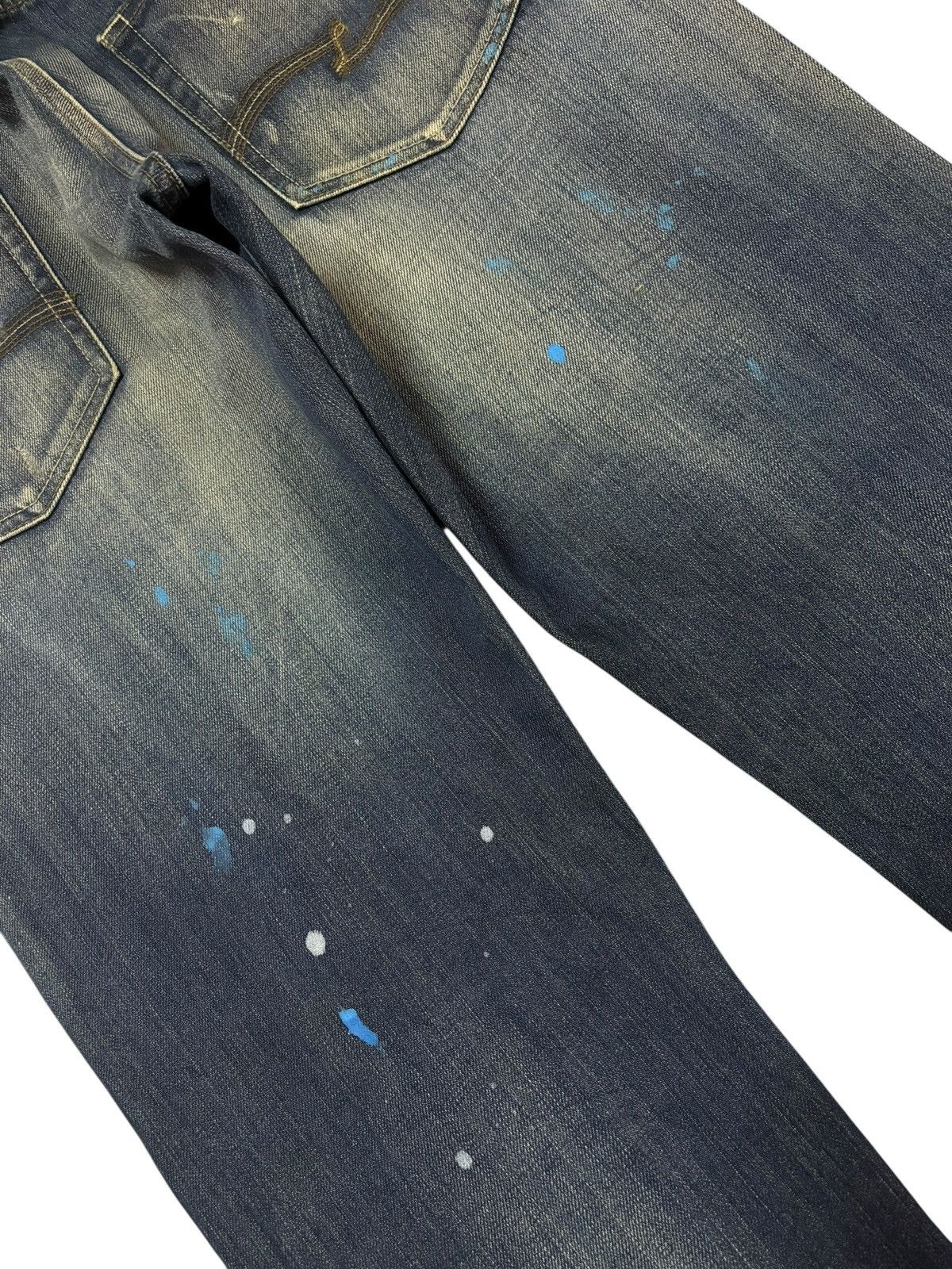 Japanese Brand Vtg Lyrics Japan Grunge Paint Splash Distressed Jeans Size US 33 - 7 Thumbnail