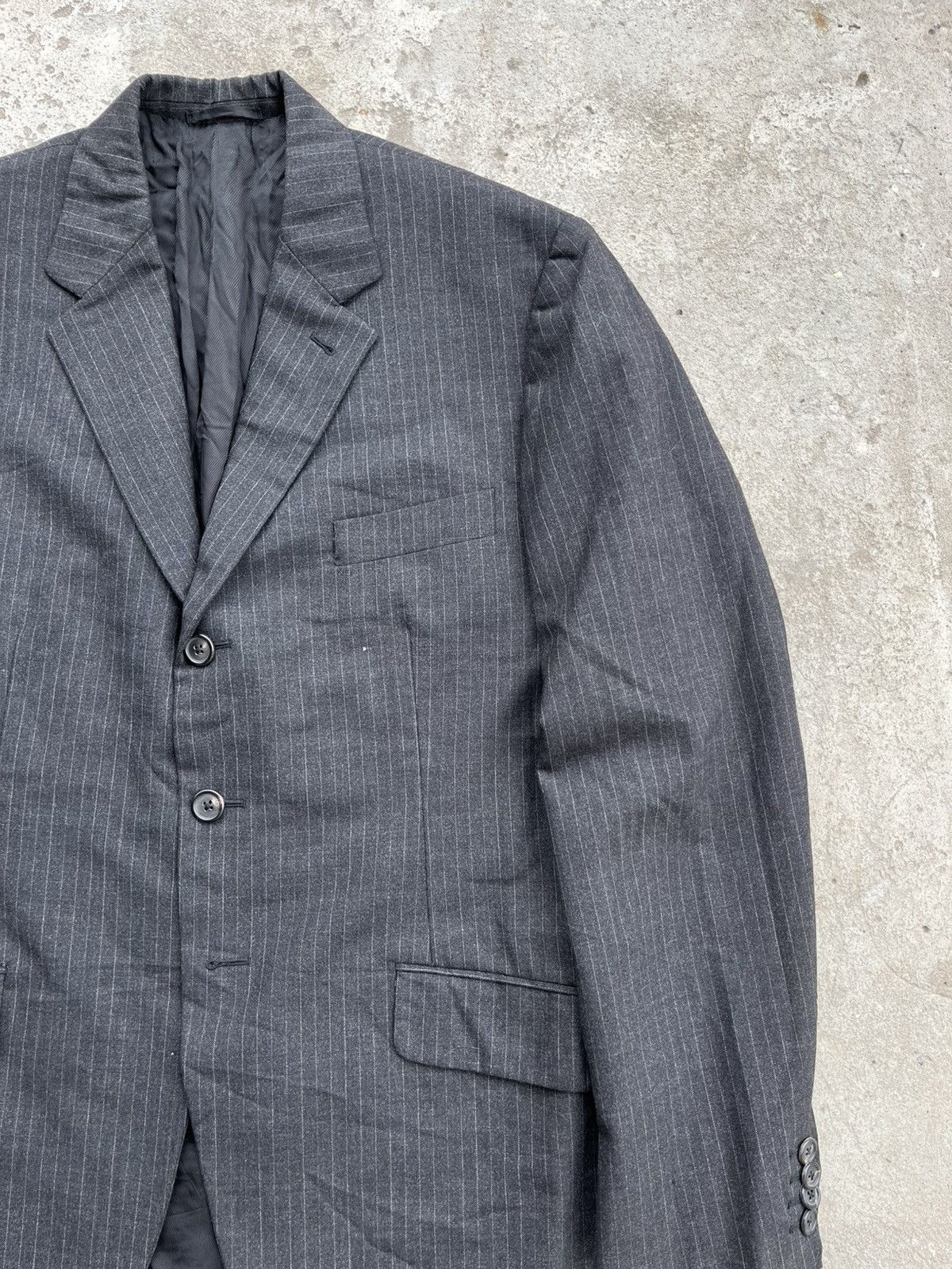 Prada Prada Vintage Wool Stripped Blazer Jacket Size US L / EU 52-54 / 3 - 2 Thumbnail