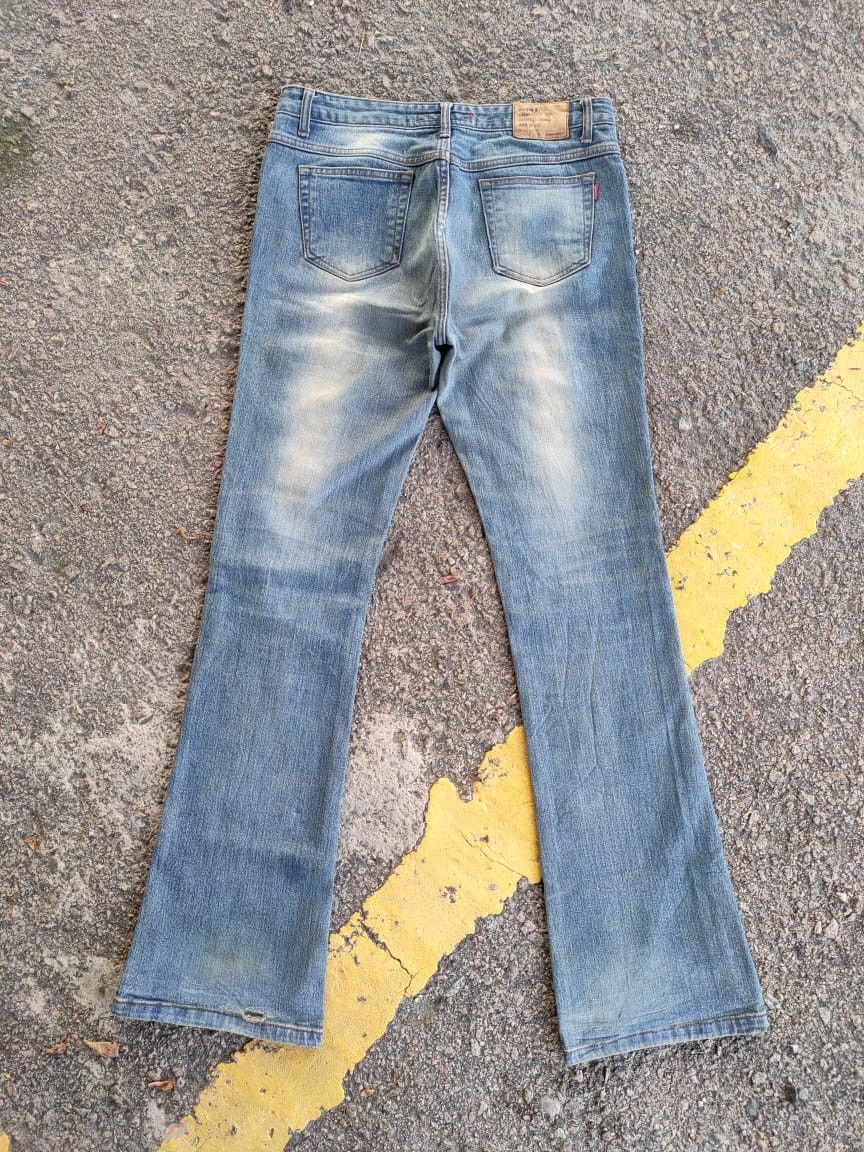 Japanese Brand × Jean × Vintage VINTAGE INTERFLOW FLARE FADED RIPPED JEANS DENIM PANTS Size US 31 - 7 Thumbnail