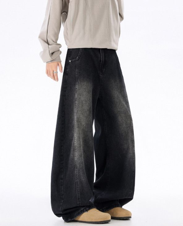 Japanese Brand Men's Japanese retro distressed patchwork straight leg jeans Size US 32 / EU 48 - 4 Thumbnail