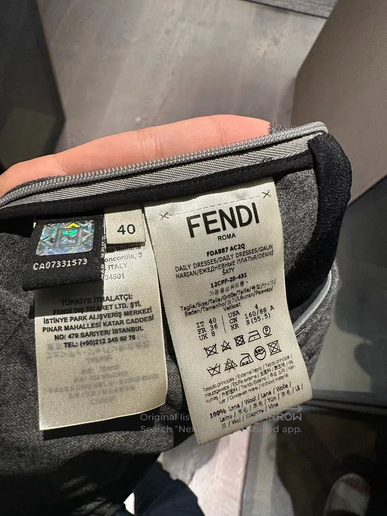 Fendi Fendi Woolen Gray Dress Size XS / US 0-2 / IT 36-38 - 5 Thumbnail
