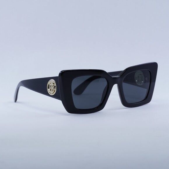 Burberry Burberry Daisy BE4344 300187 Sunglasses Black Cat Eye Frame Size ONE SIZE - 6 Thumbnail
