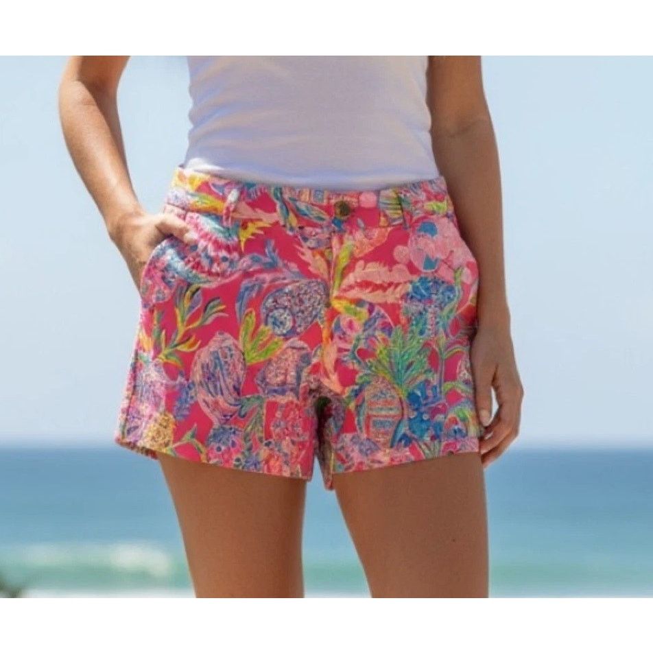 Lilly Pulitzer Lilly Pulitzer Shell Me Something Good Callahan 4" Shorts Size 38" / US 16 / IT 52 - 1 Thumbnail