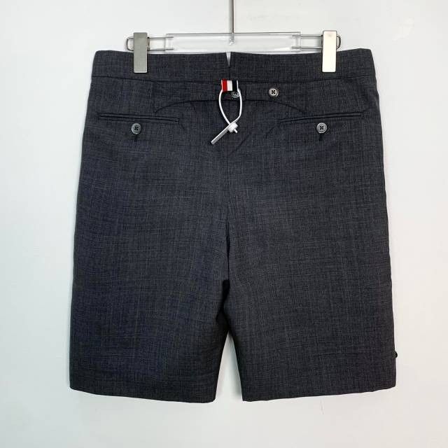 Thom Browne Thom Browne Mens Grey Wool Casual Shorts Size 44 Button Deta Size US 44 / EU 60 - 6 Thumbnail