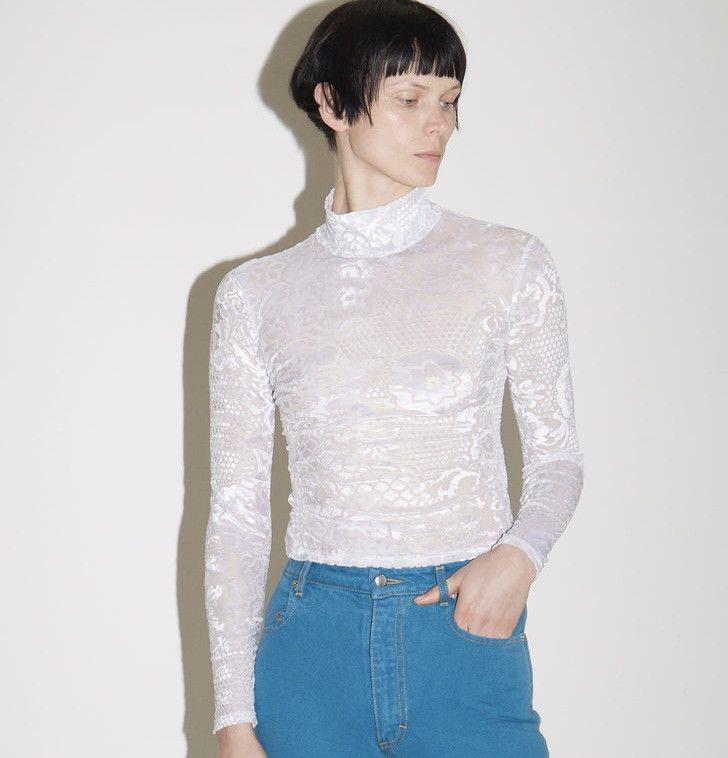 Eckhaus Latta Ice Floral Burnout Shrunk Turtleneck Size M / US 6-8 / IT 42-44 - 1 Thumbnail