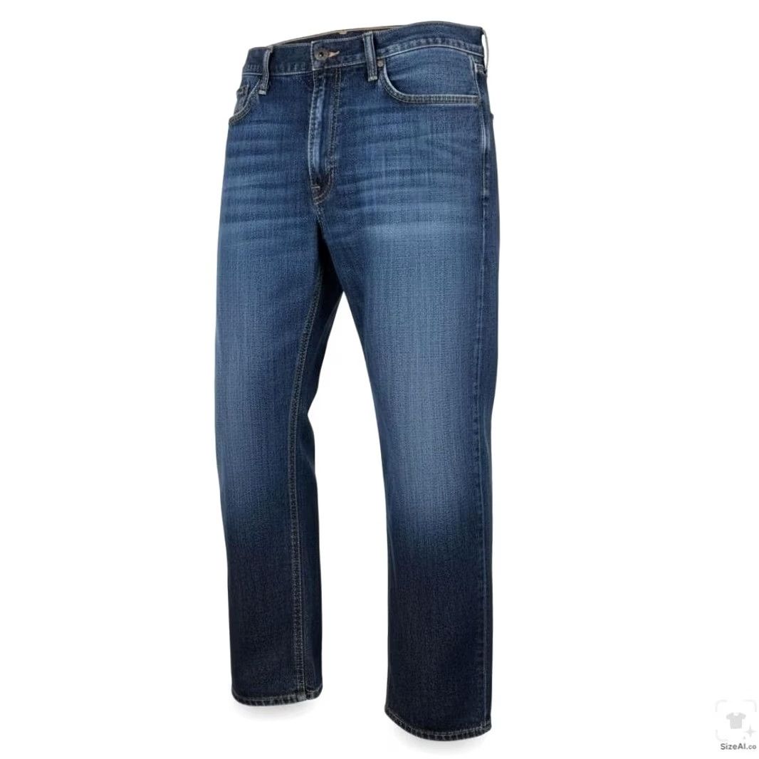 Lucky Brand Lucky Brand 363 Vintage Straight Jeans Mens 36x30 Blue Medium Wash Relaxed Denim Logo Patch 5-Pocket Zip Fly Casual Size US 36 / EU 52 - 2 Thumbnail
