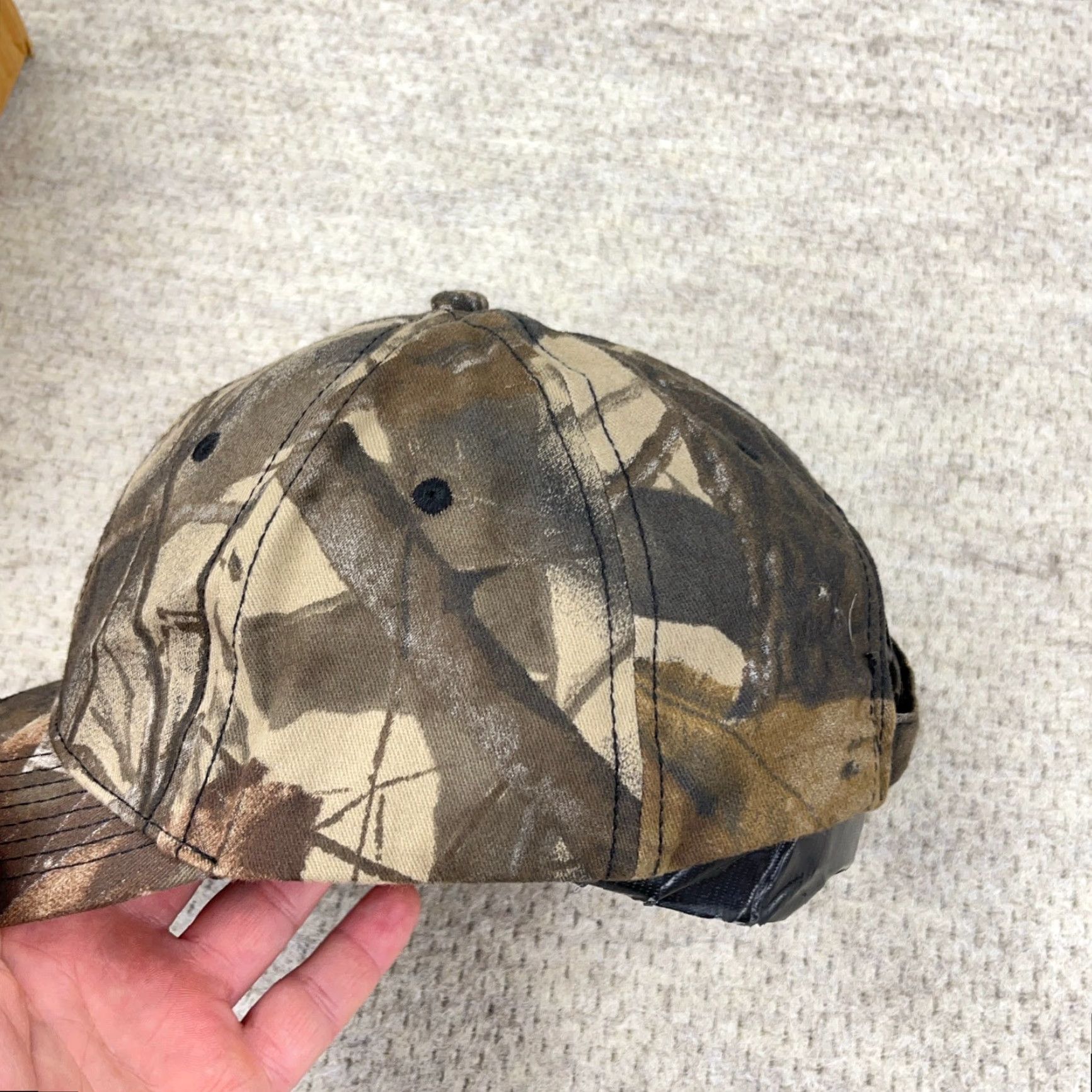 Vintage VINTAGE Paramount Camouflage Hat Cap Adjustable One Size Men Brown Cotton Canvas Realtree Hardwoods Outdoor 80s 90s Vintage Style Baseball Cap Mens Size ONE SIZE - 3 Thumbnail
