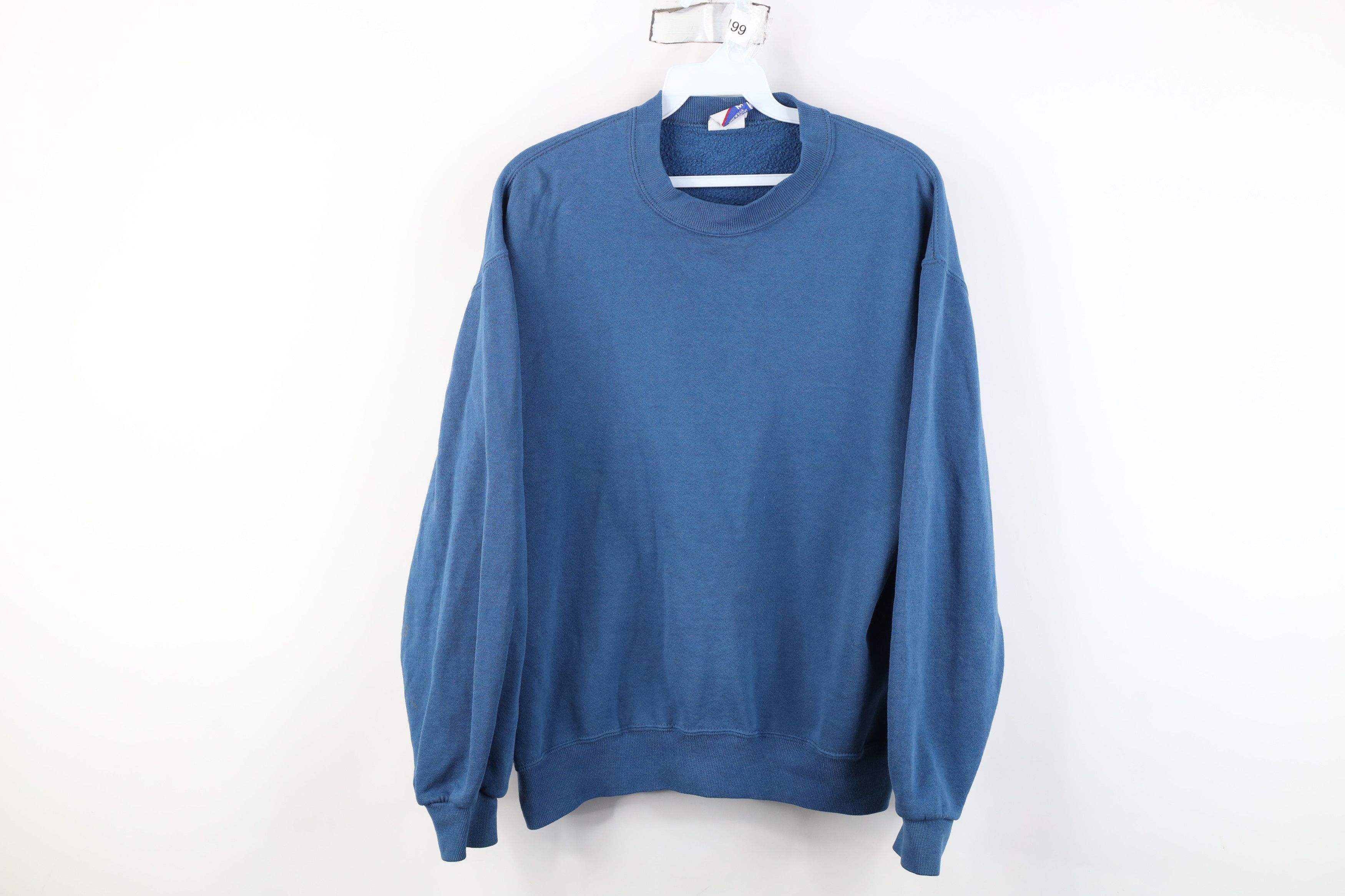 Vintage Vintage 90s Bike Blank Crewneck Sweatshirt Blue USA Size US M / EU 48-50 / 2 - 1 Thumbnail