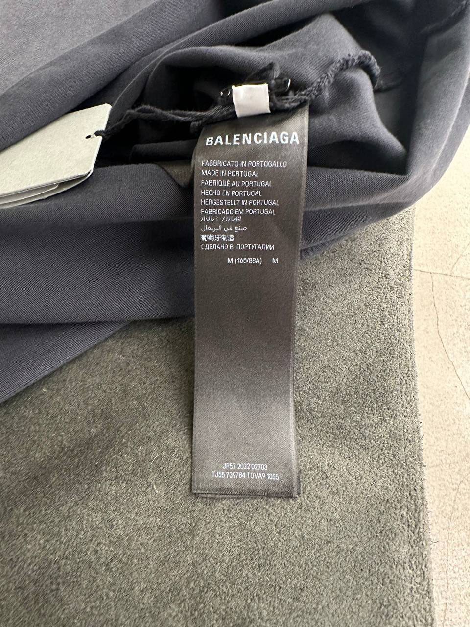 Balenciaga Balenciaga Tape Type Medium Fit T-shirt Black Faded Size US M / EU 48-50 / 2 - 6 Thumbnail