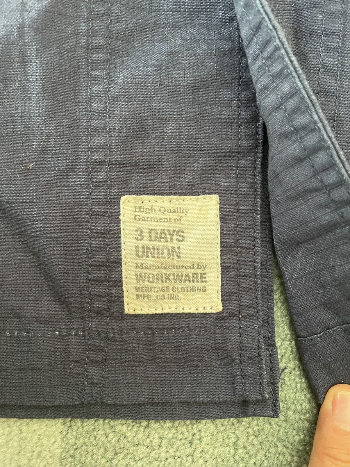 Japanese Brand Discontinued Workware 3 days union Navy long jacket Size US M / EU 48-50 / 2 - 6 Thumbnail
