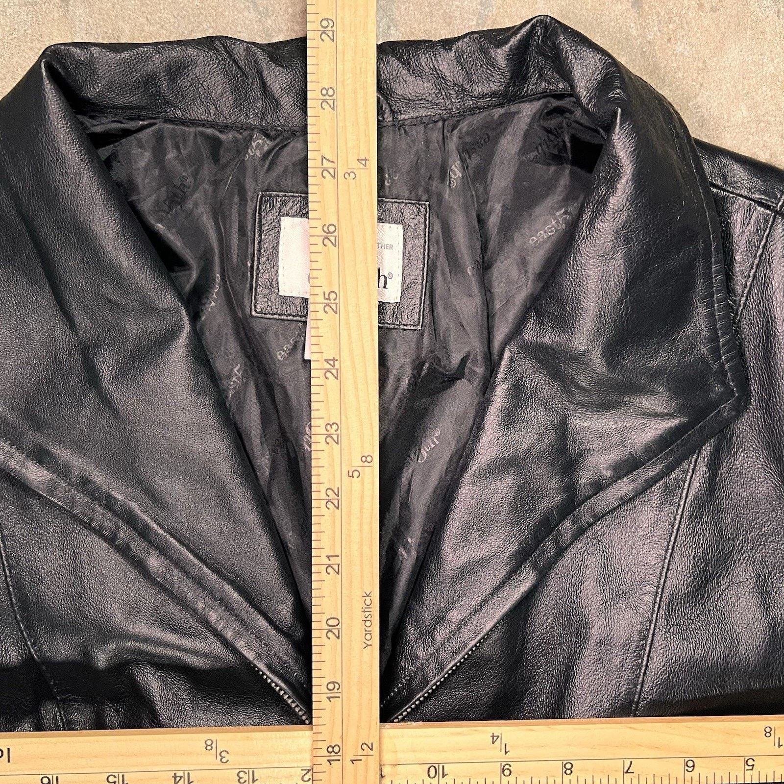 Vintage East 5th Women's Black Genuine Leather Long Sleeve Size 2XL Size XXL / US 16-18 / IT 52-54 - 3 Thumbnail