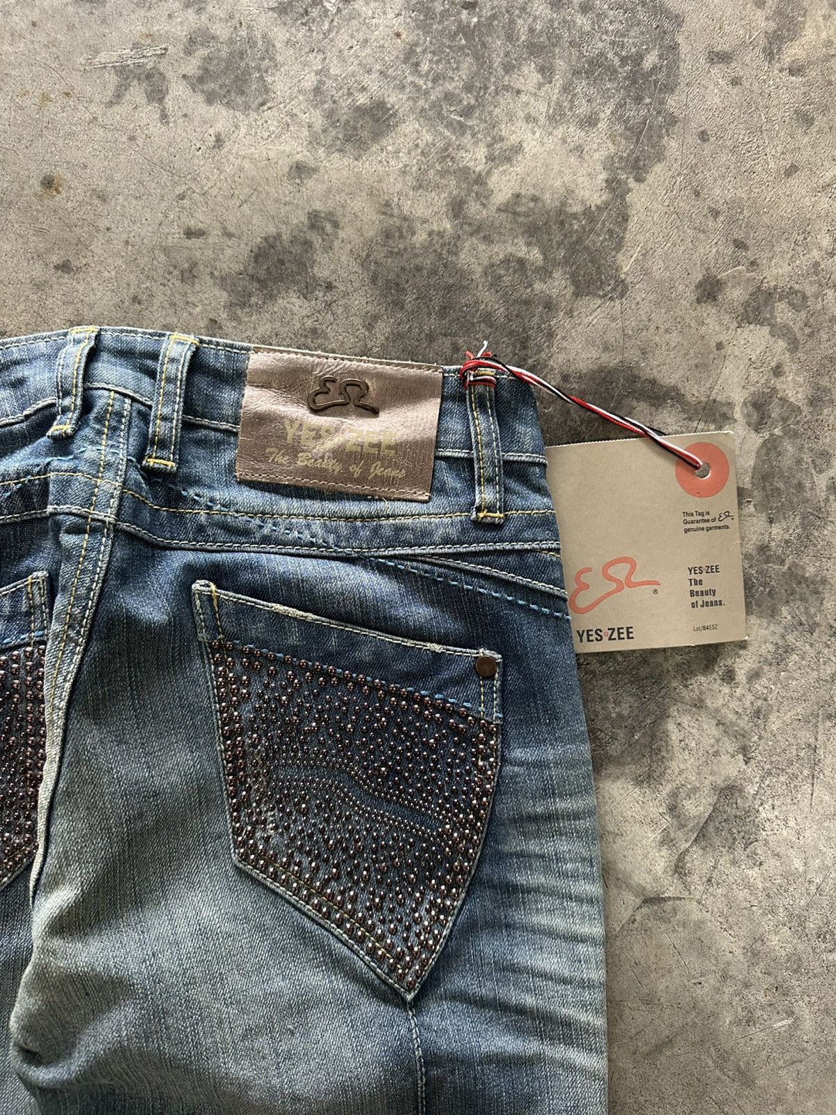 Tornado Mart Yes Zee Whisker Wash Flared Jeans Size 28" / US 6 / IT 42 - 11 Thumbnail