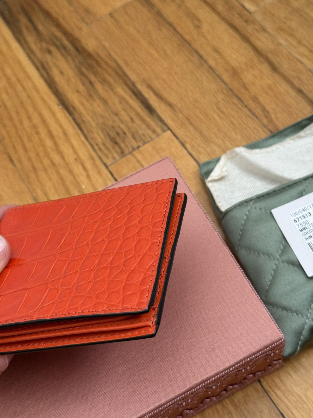 Gucci Gucci Real Crocodile Bifold Wallet Size ONE SIZE - 7 Thumbnail