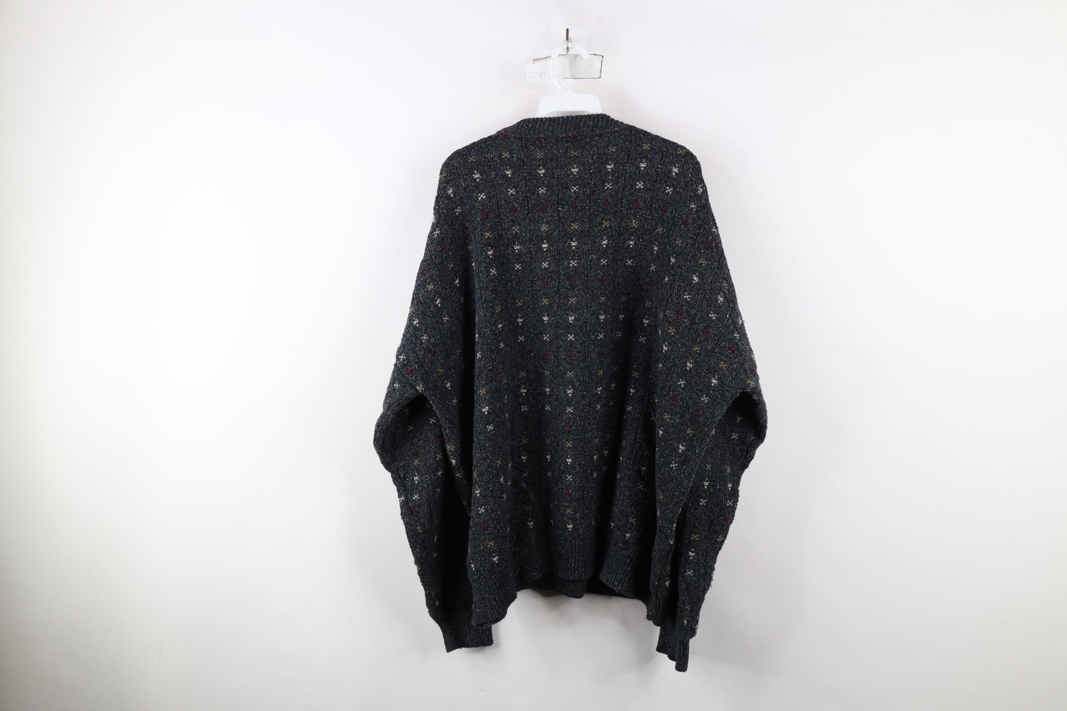 Vintage Vintage 90s Streetwear Textured Knit Crewneck Sweater USA Size US XXL / EU 58 / 5 - 6 Thumbnail