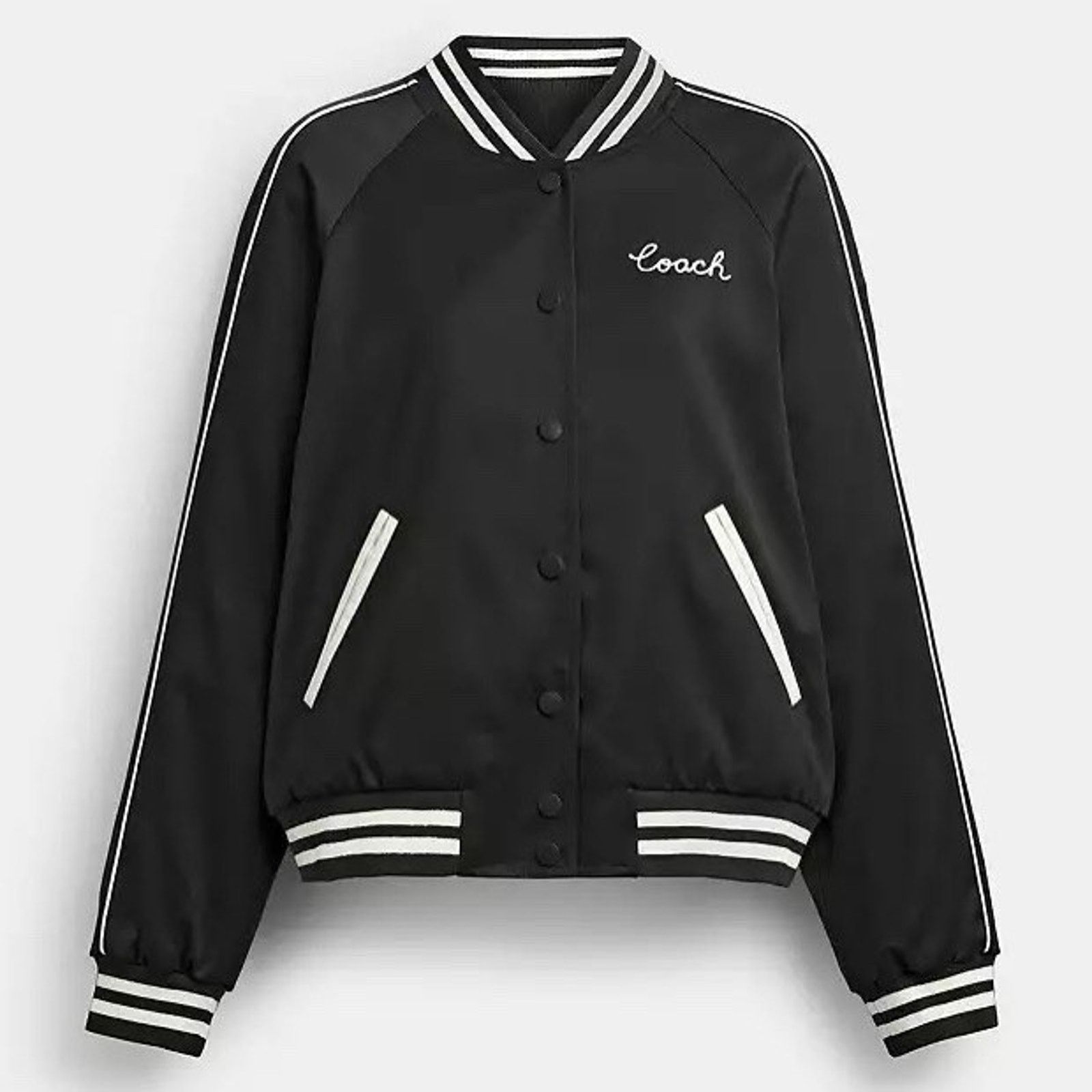 Coach NWT Coach Women's Reversible Varsity Jacket CAH06 Black XS Size XS / US 0-2 / IT 36-38 - 4 Thumbnail