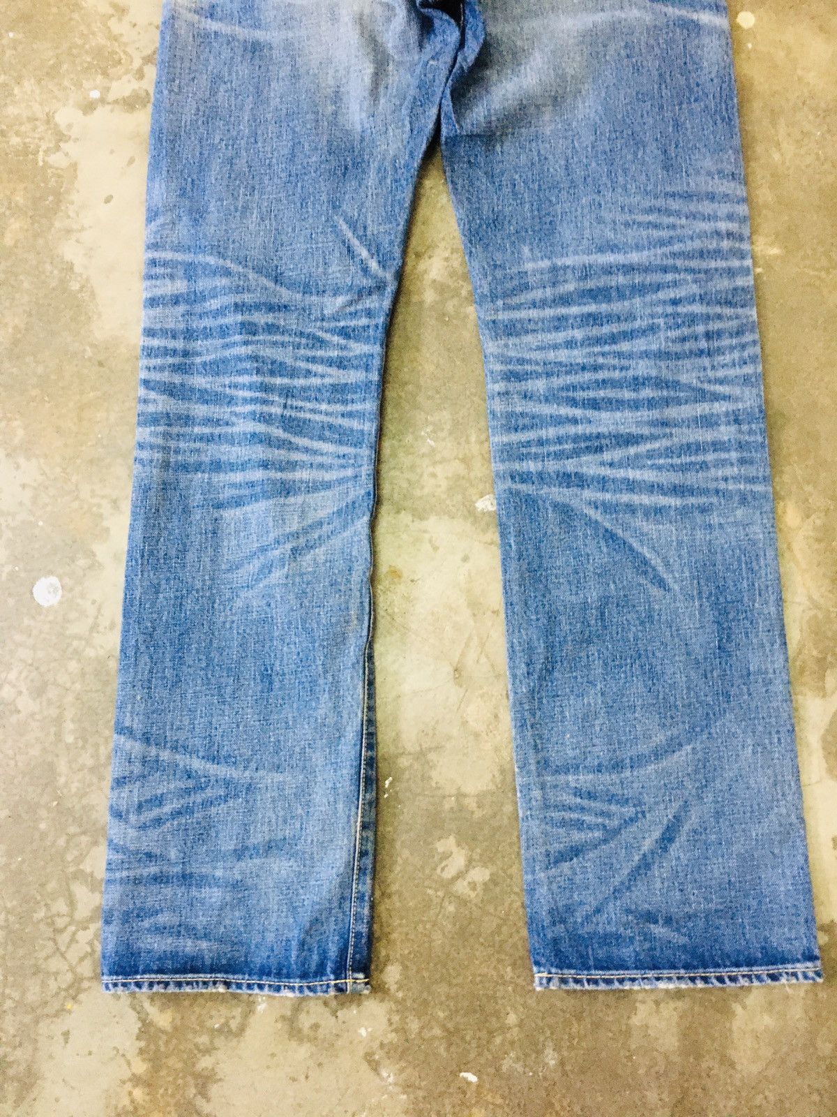 Japanese Brand W Craft Union Distressed Jeans (15) Size US 32 / EU 48 - 6 Thumbnail