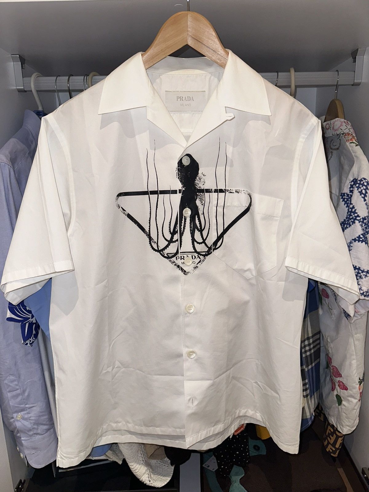 Prada Prada Octopus Button Shirt Size US S / EU 44-46 / 1 - 1 Thumbnail