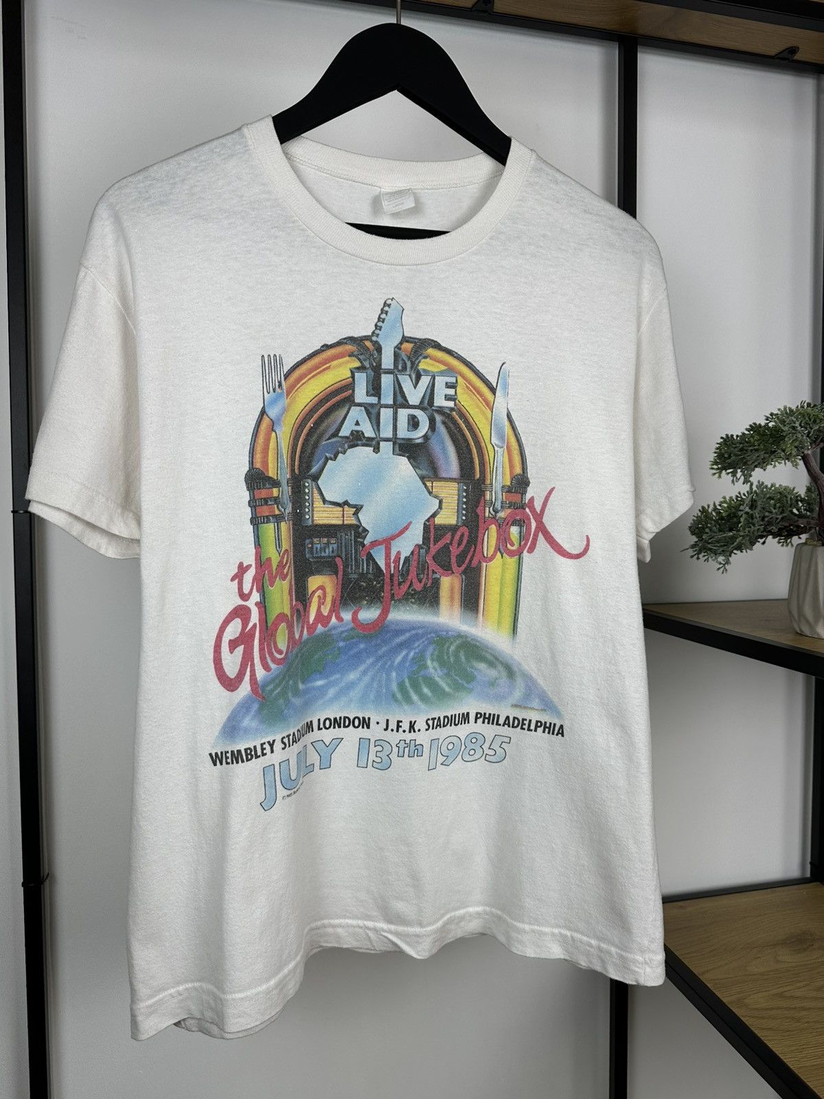 Other Live Aid 1985 The Global Jukebox T Shirt Vintage Concert L Size US L / EU 52-54 / 3 - 3 Thumbnail