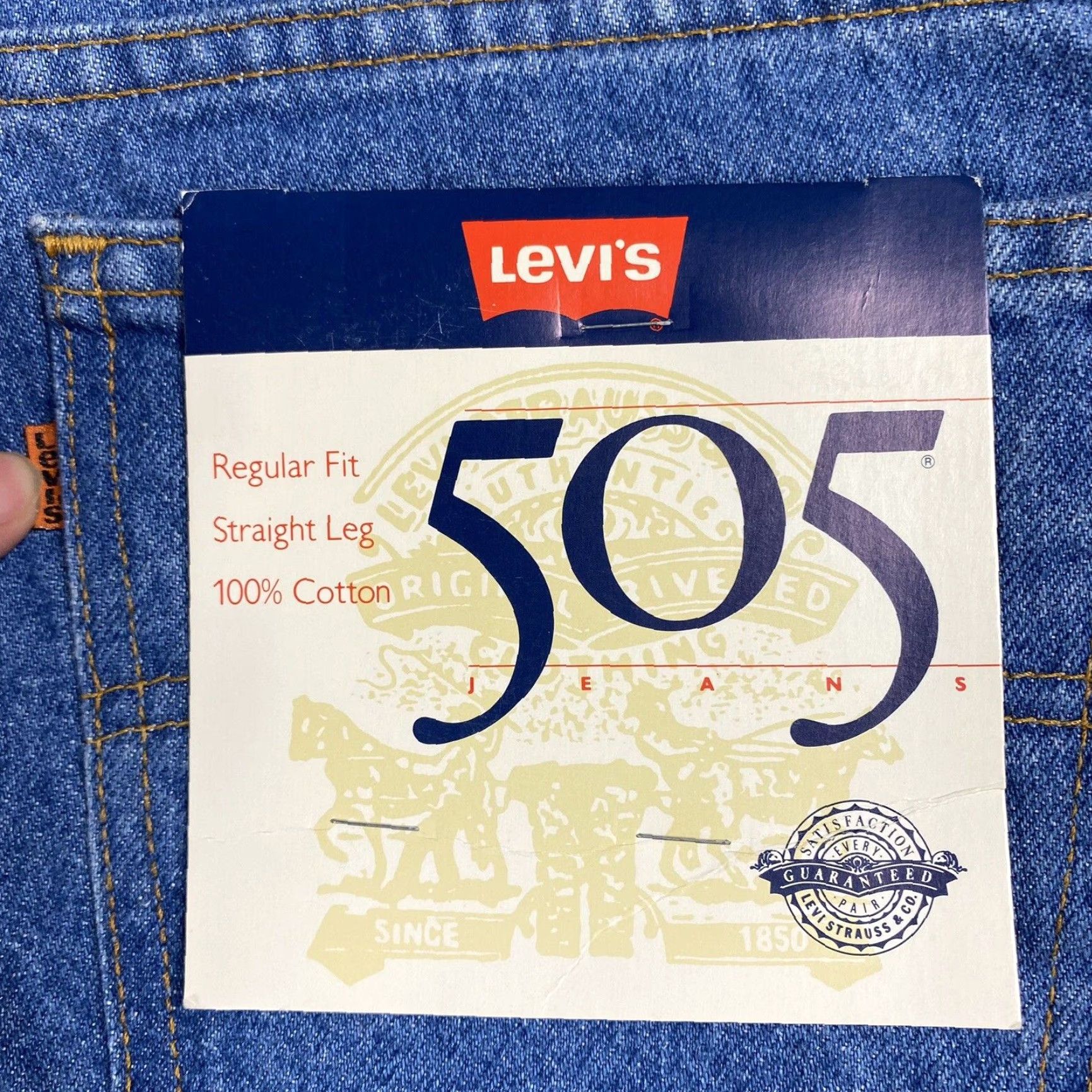 Levi's VINTAGE Levi's 505 Jeans Men 42x32 Light Wash 80s Deadstock Straight Fit Denim Mid Rise Size US 42 / EU 58 - 4 Thumbnail