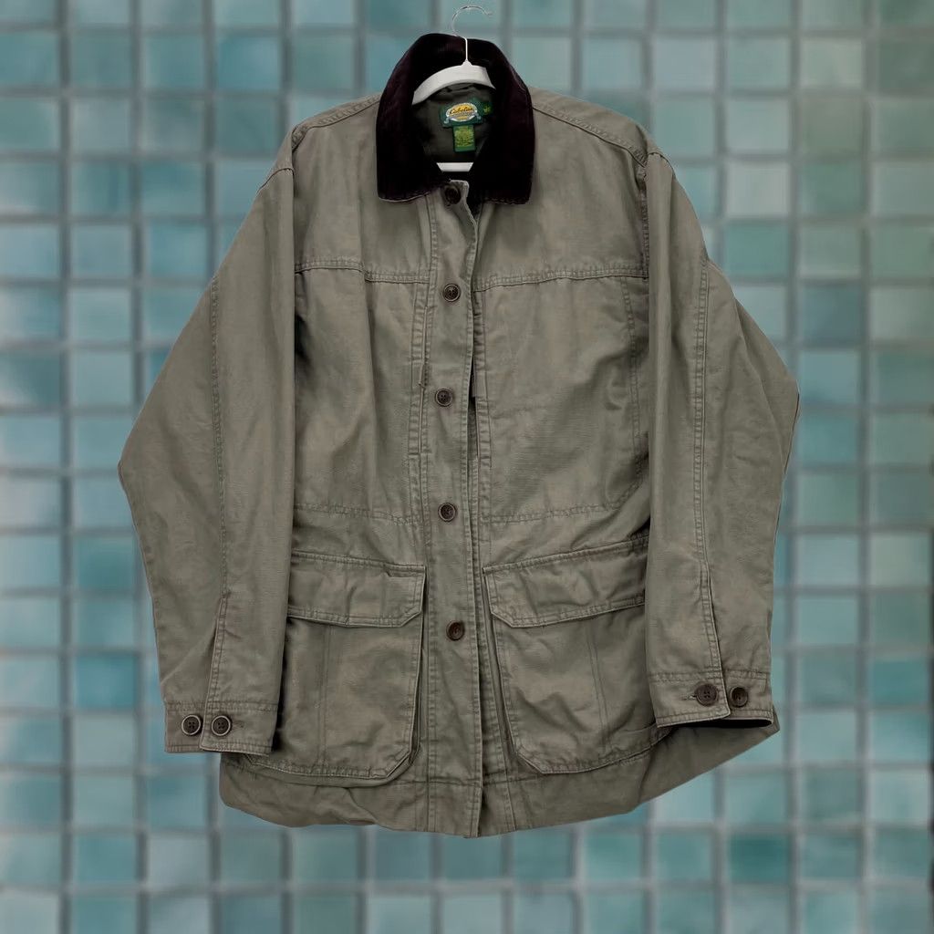 Vintage VTG Cabela's Jacket Mens Large Green Military Chore Work Barn Pockets Button Down Size US L / EU 52-54 / 3 - 1 Thumbnail