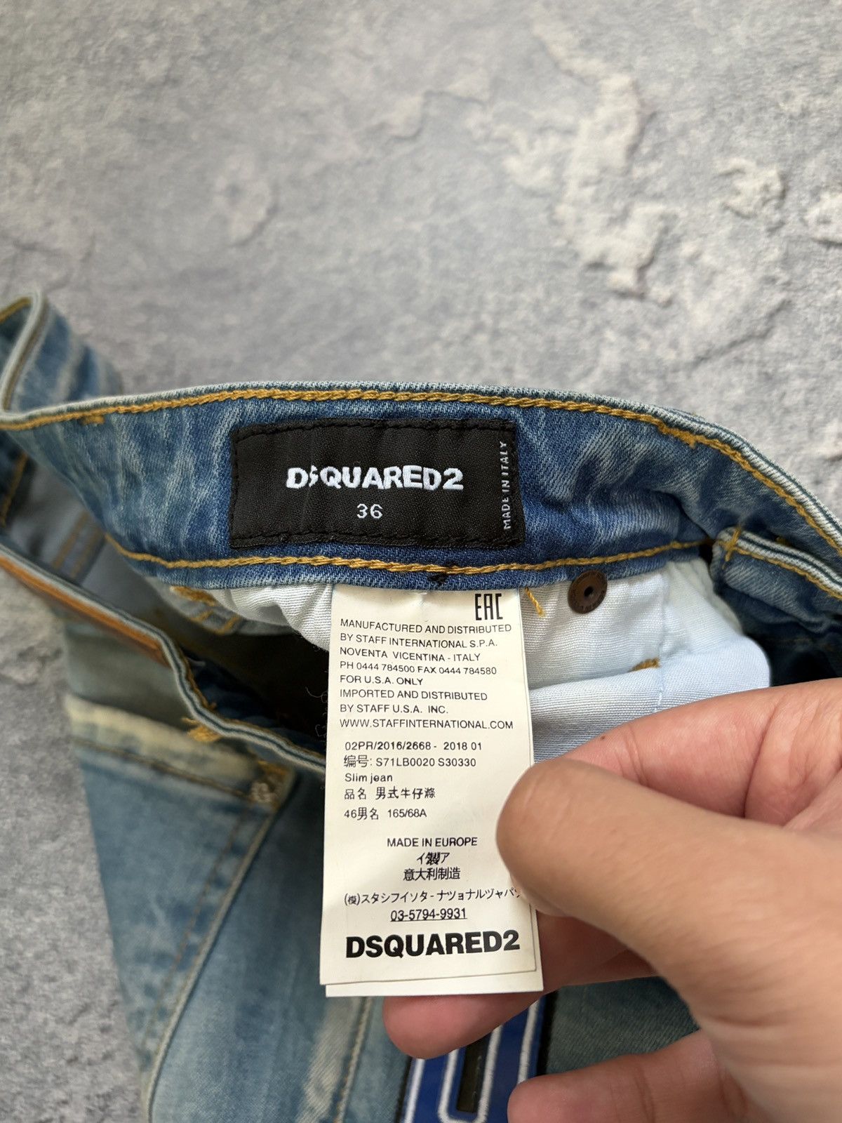 Dsquared2 Dsquared2 Women's Slim Distressed Jeans Blue 36 IT / 0 US Size 25" / US 0 / IT 36 - 3 Thumbnail
