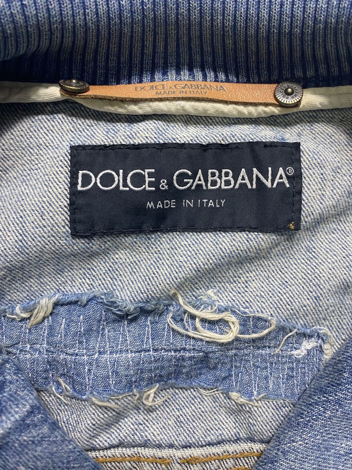 Dolce & Gabbana Dolce & Gabbana - Distressed Denim Jacket Size US M / EU 48-50 / 2 - 6 Thumbnail