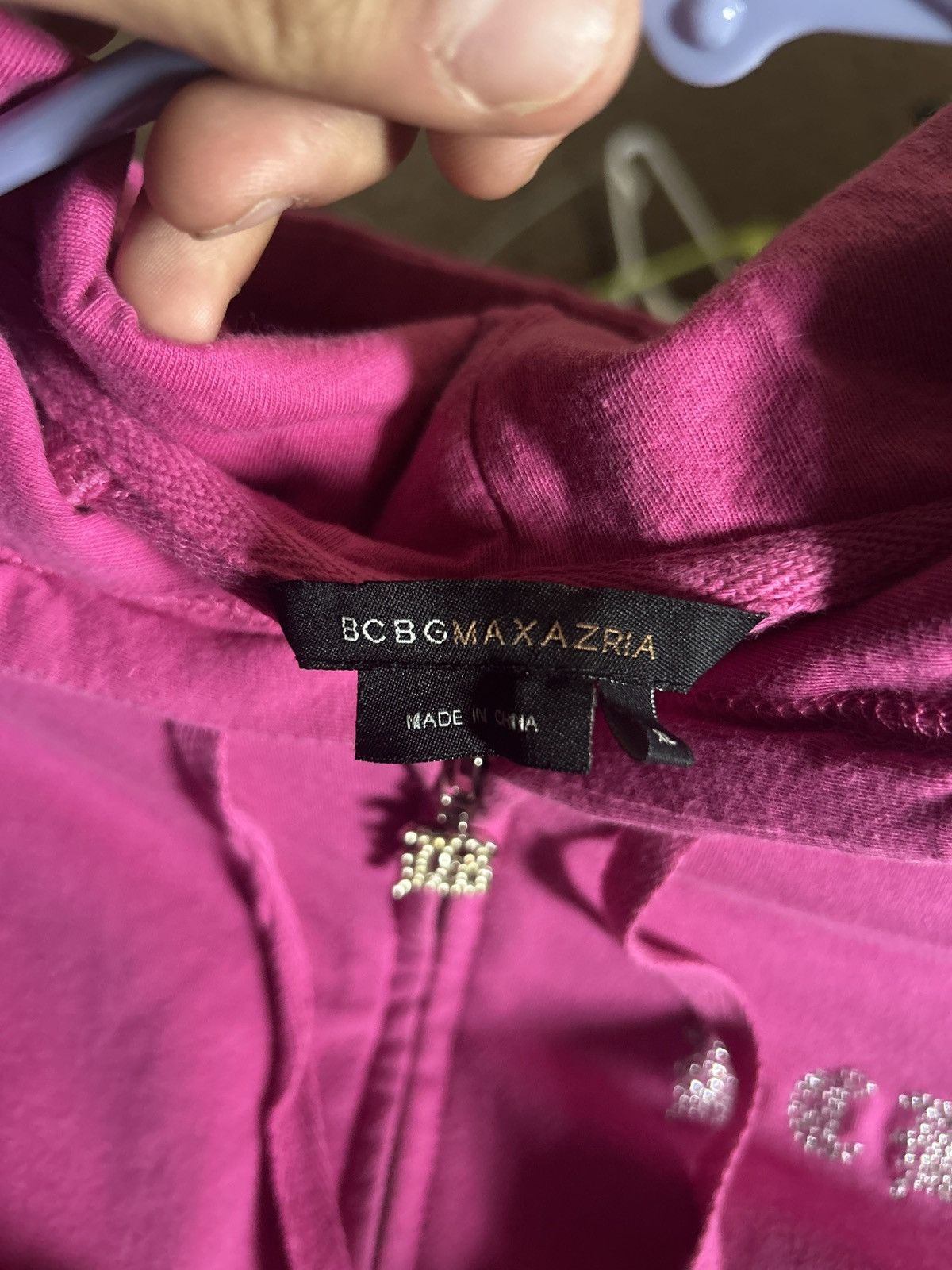 Bcbgmaxazria Y2K vintage Pink BCBGMAXAZRIA Zipup Hoodie Size XL / US 12-14 / IT 48-50 - 3 Thumbnail