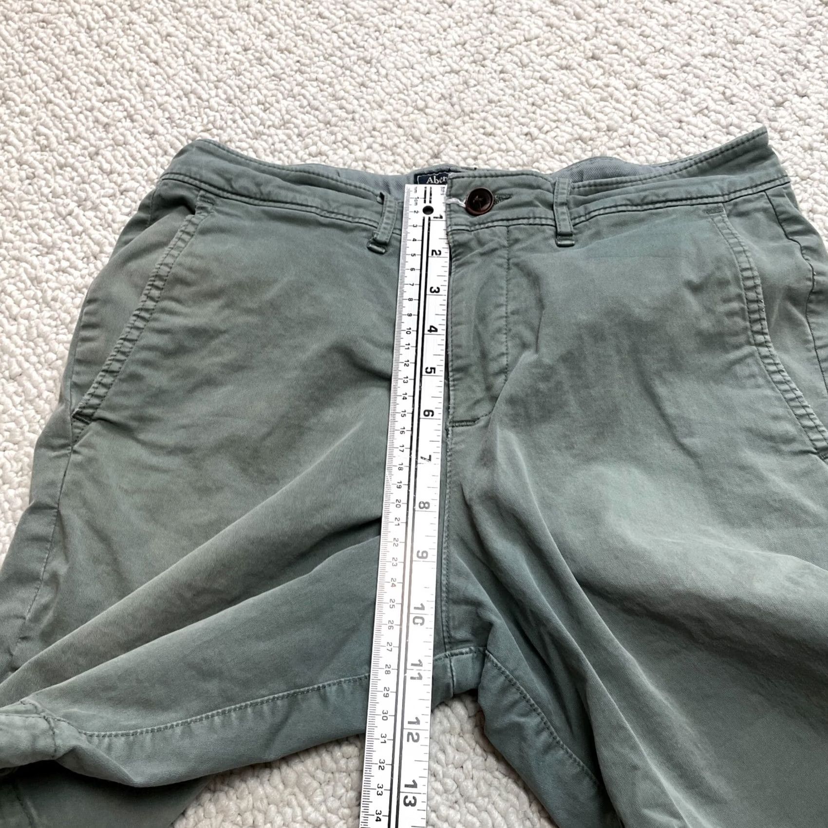 Abercrombie & Fitch Abercrombie & Fitch Chino Shorts Mens 28 Green Cotton Straight Pockets 8" Insm Size US 28 / EU 44 - 4 Thumbnail