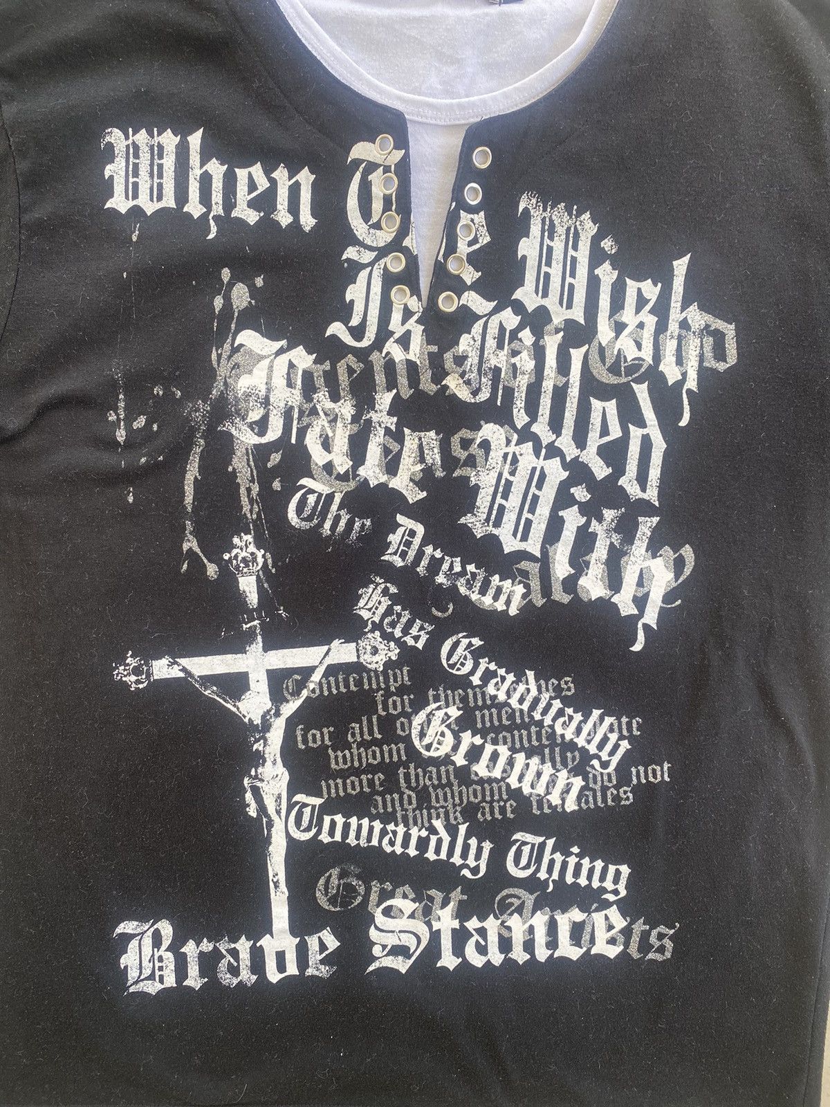 Black Label × Le Grande Bleu (L.G.B.) BLACK LABEL DOUBLE LAYER JESUS TEE Size US L / EU 52-54 / 3 - 2 Thumbnail