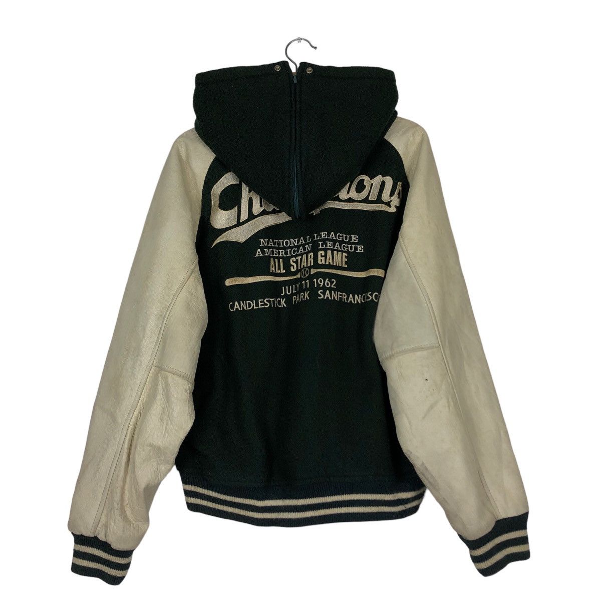 Japanese Brand 🔥Leather Jumper Stadium American National League Baseball Size US L / EU 52-54 / 3 - 8 Thumbnail