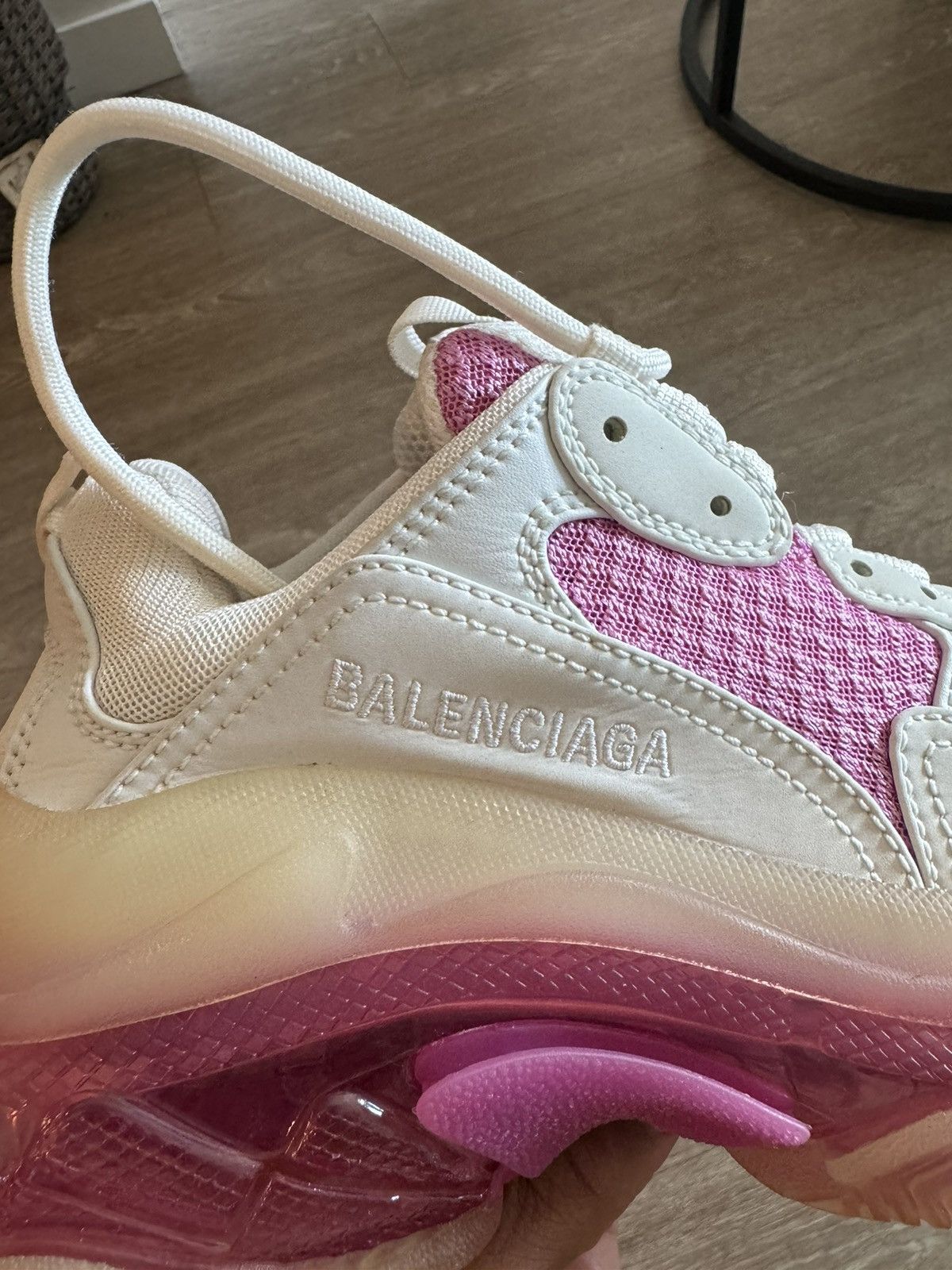 Balenciaga Balenciaga Triple S Sneaker 'White Fluo Pink' Size US 6 / IT 36 - 5 Thumbnail