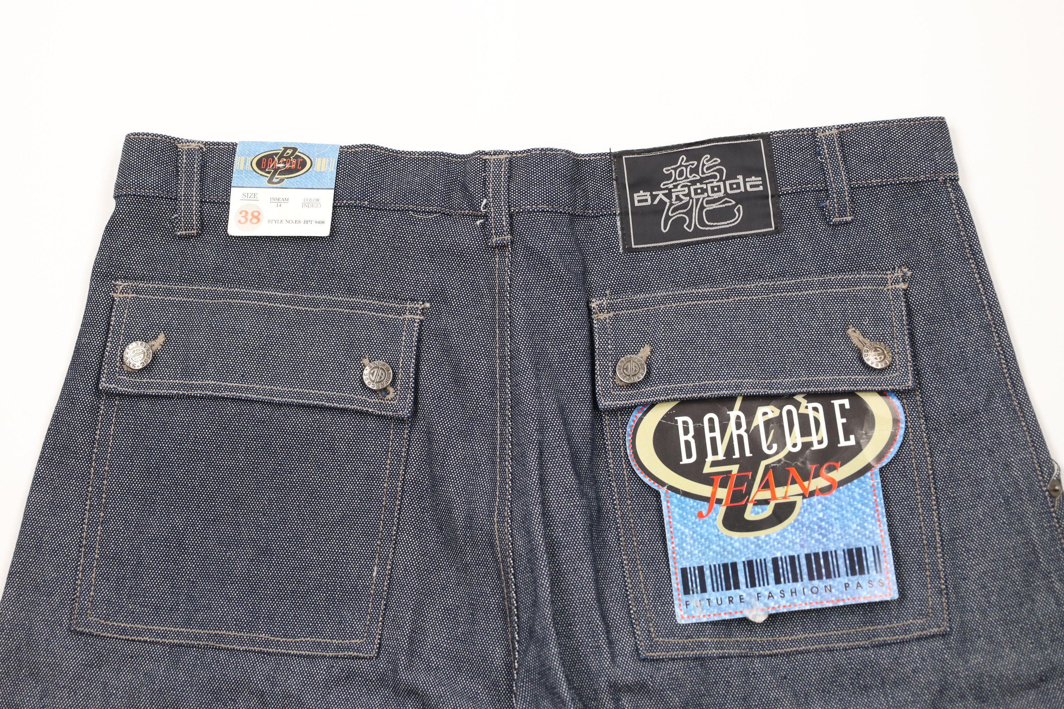 Vintage Deadstock Vintage 90s Y2K Streetwear Denim Cargo Shorts Blue Size US 38 / EU 54 - 9 Thumbnail