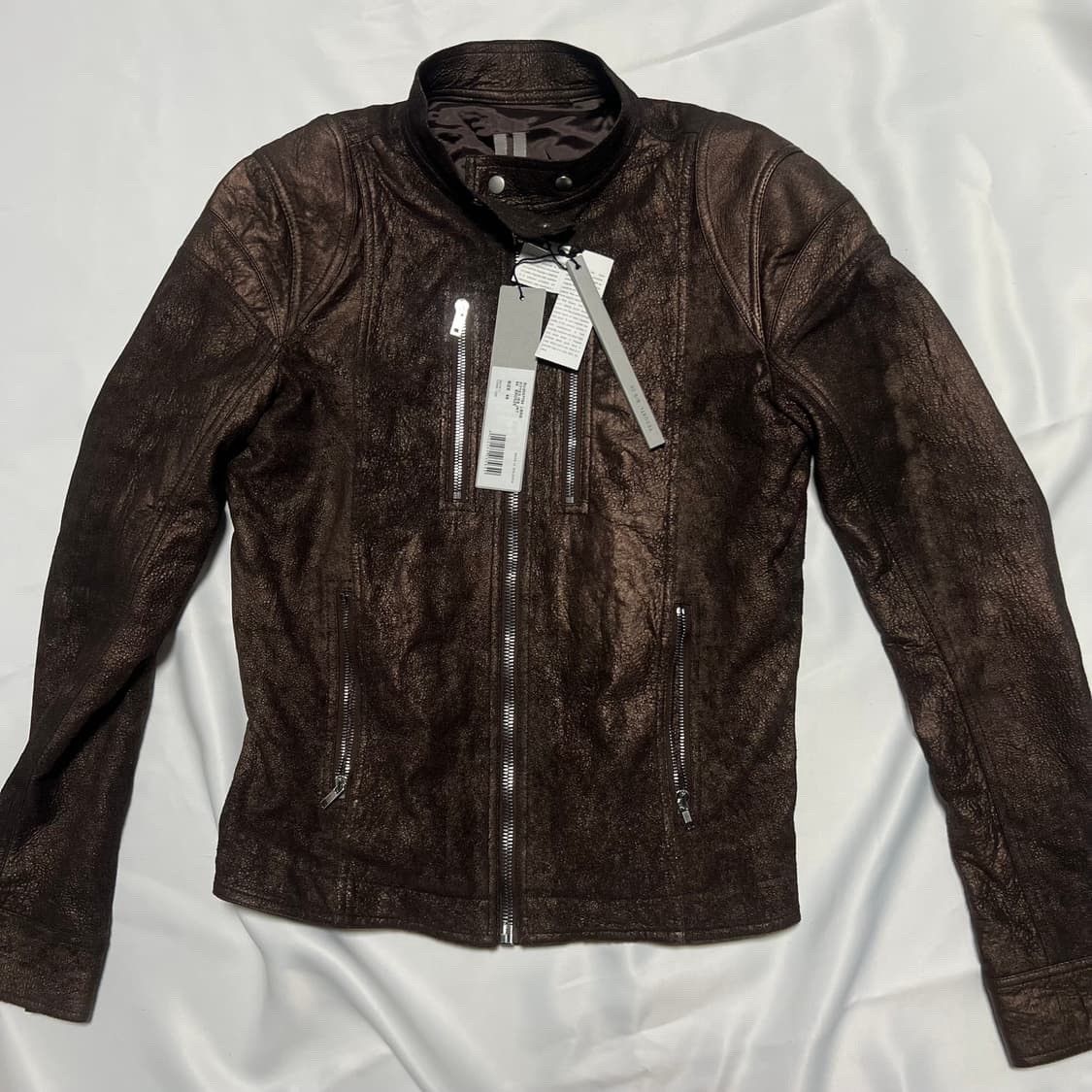Rick Owens Rick Owens 20SS Tecuatl Lamb leather biker jacket Size US M / EU 48-50 / 2 - 1 Thumbnail