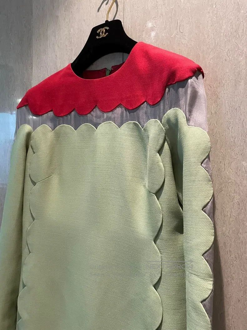 Valentino Valentino Avocado lace patchwork dress Size S / US 4 / IT 40 - 3 Thumbnail