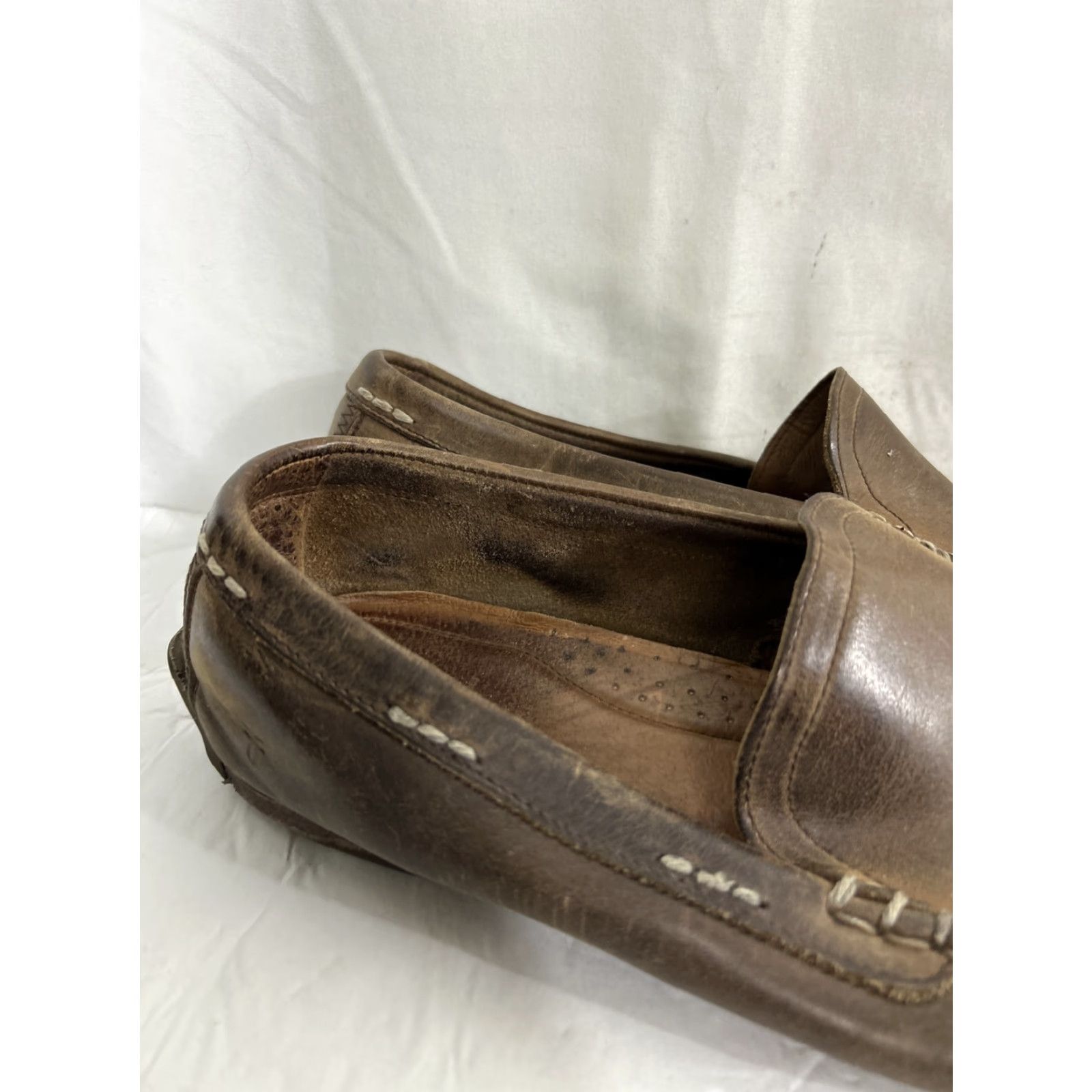 Frye Frye Lewis Venetian Mens Size 10.5 D Brown Casual Loafers Flaw Needs Repair Size US 11 / EU 44 - 4 Thumbnail