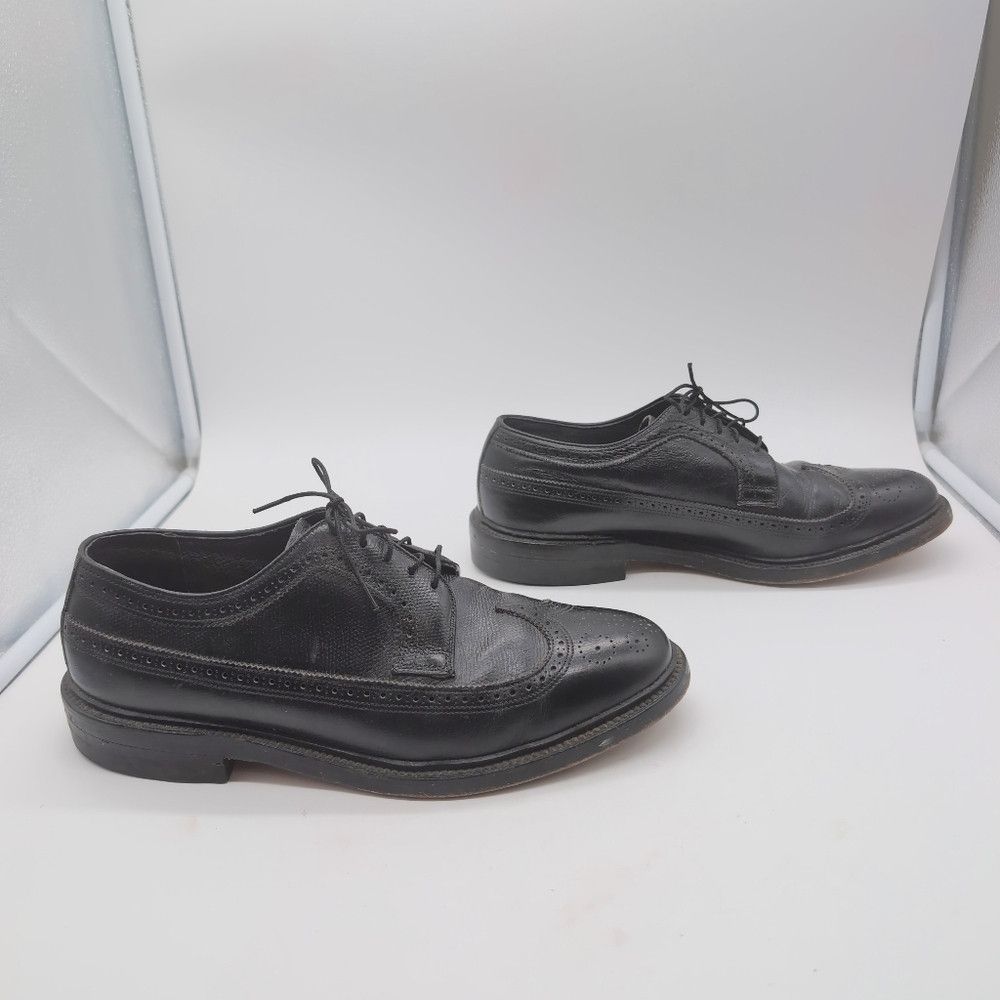 Other O'Sullivan Sz 9 Classic Wingtip Black Leather Men's Dress S Size US 9 / EU 42 - 6 Thumbnail