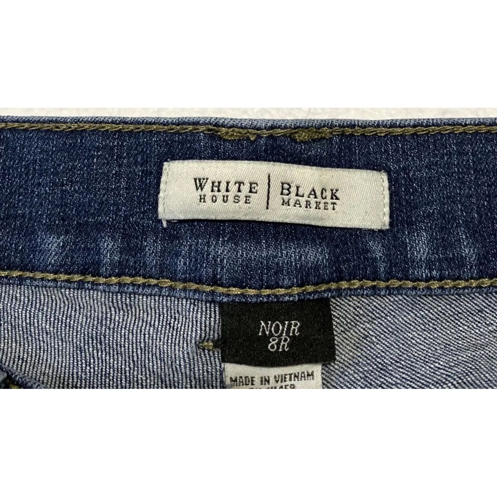 White House Black Market White House Black Market Jeans Women Size 8 Blue Cotton Polyester Elastane Regular Inseam 25" Waist 30" Vintage No Size 30" / US 8 / IT 44 - 4 Thumbnail