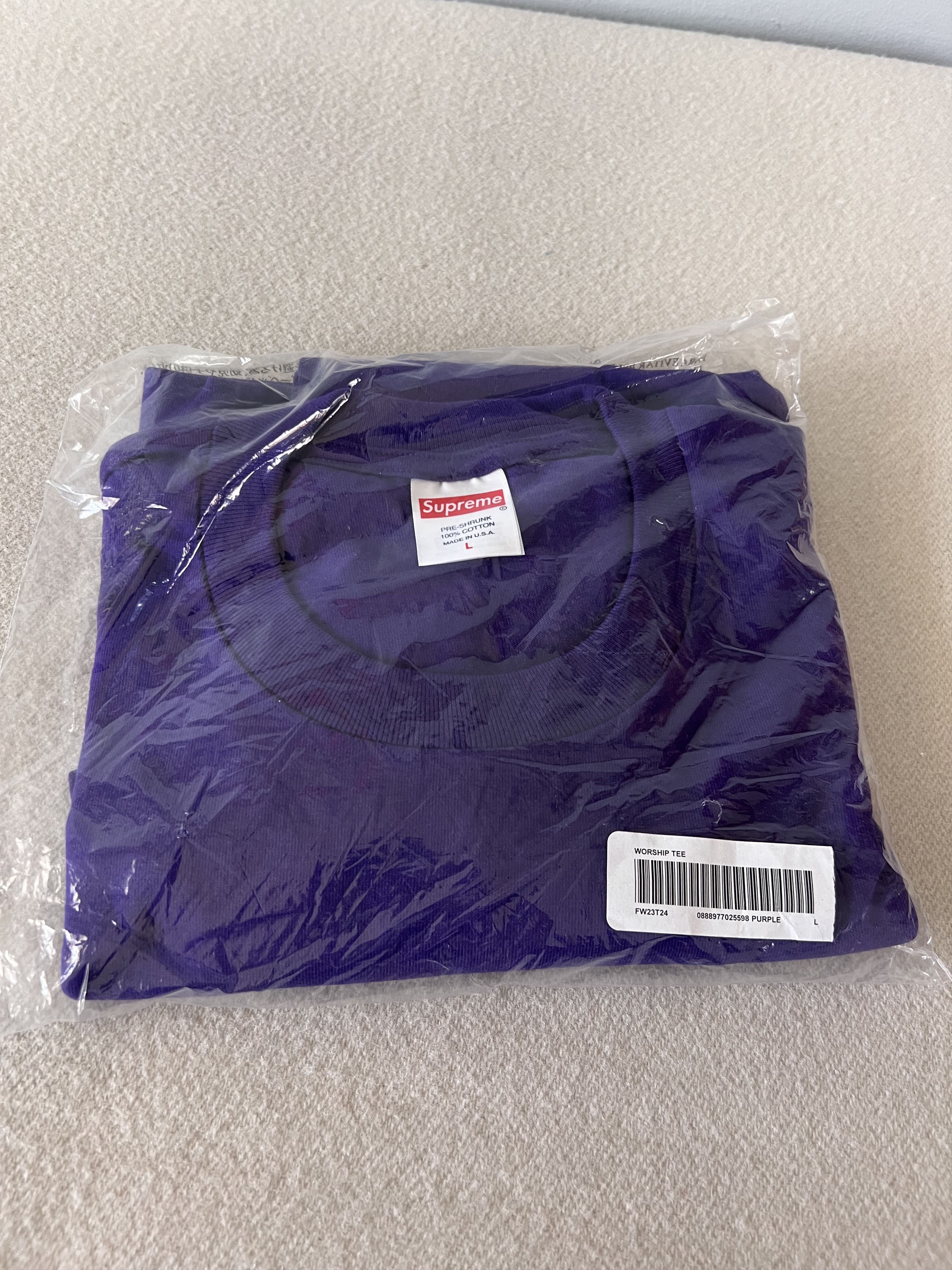 Supreme Supreme Worship Tee in Purple Size US L / EU 52-54 / 3 - 2 Thumbnail