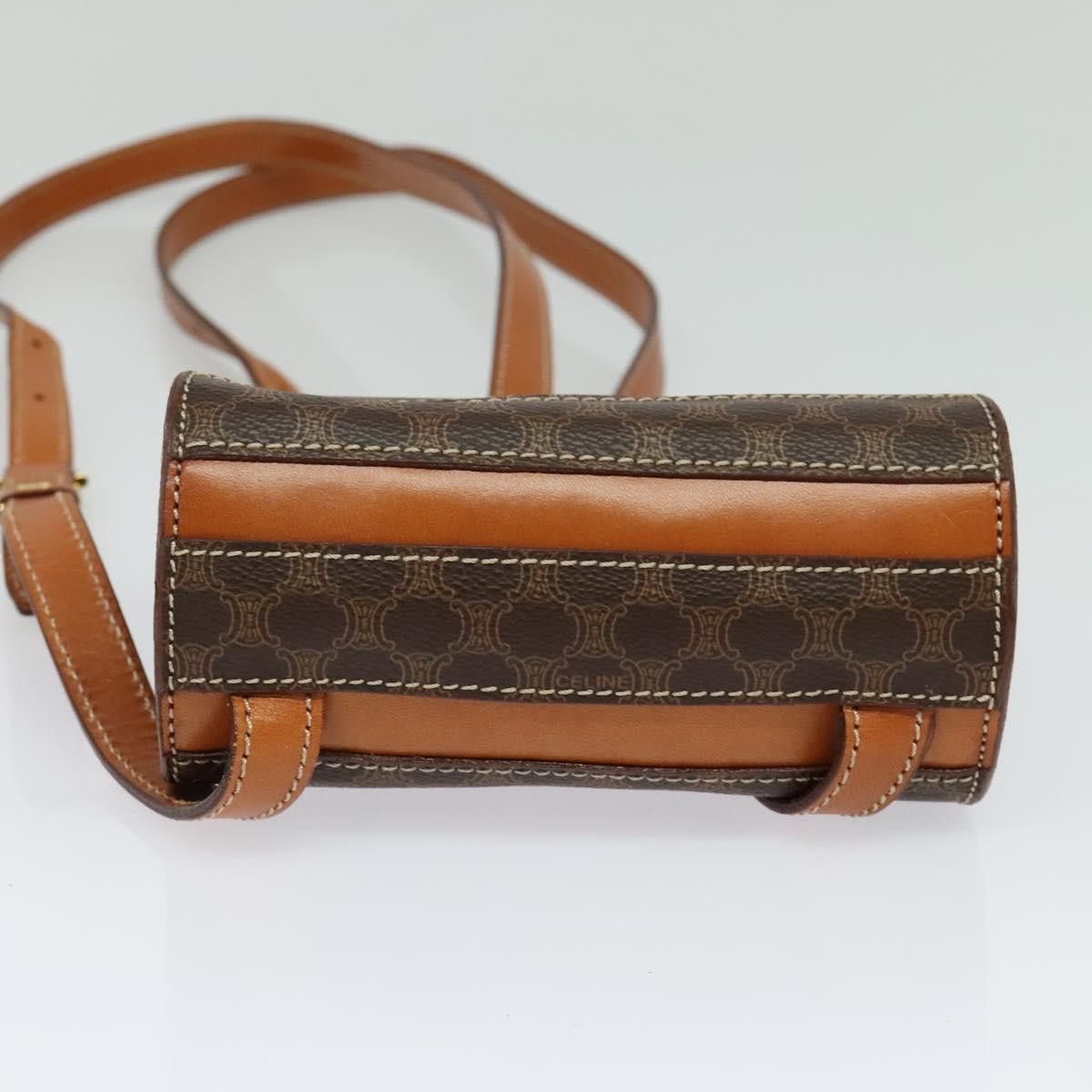 Celine CELINE Macadam Canvas Backpack Pvc Leather Brown Gold Size ONE SIZE - 9 Thumbnail