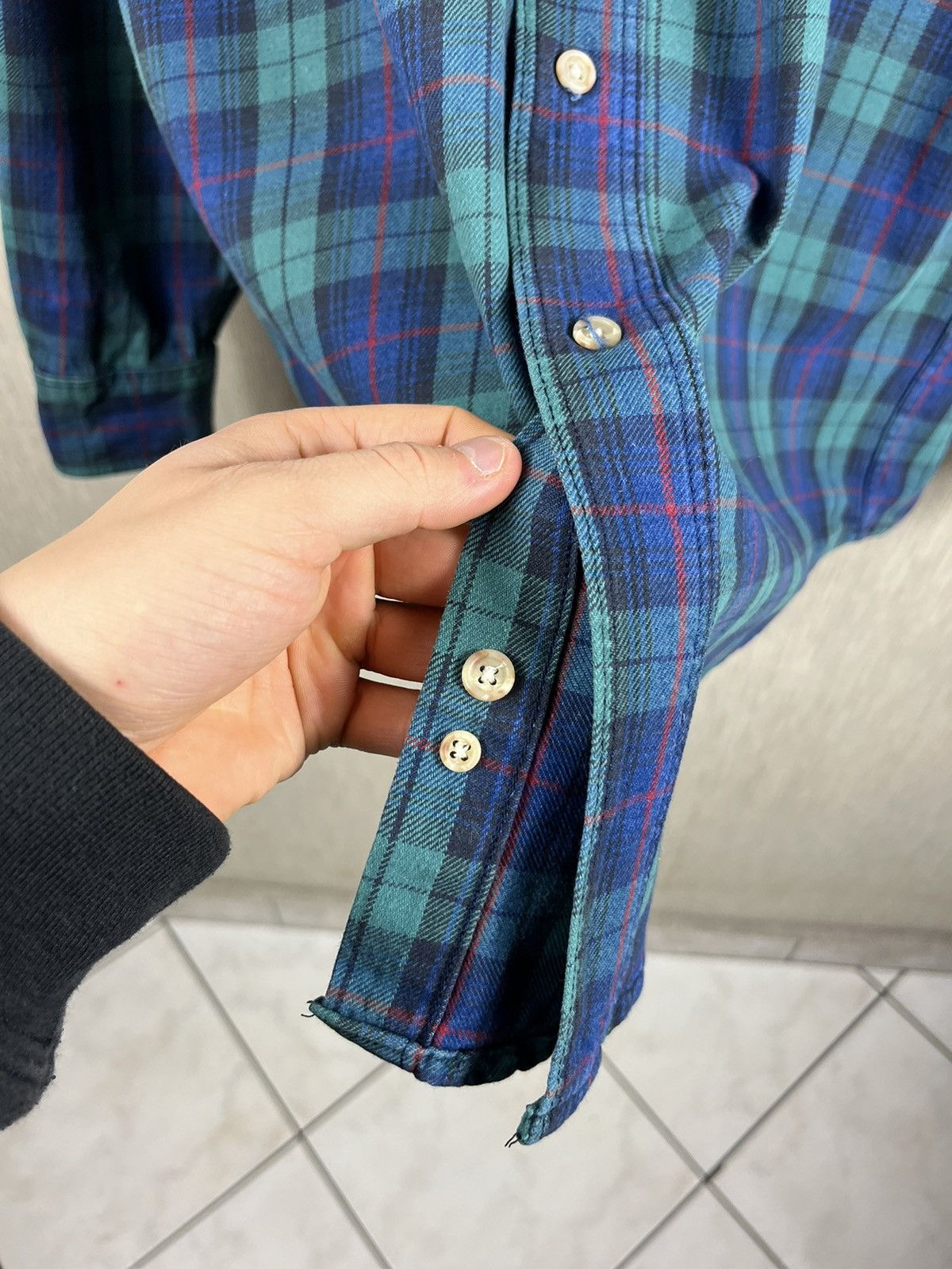 Flannel × L.L. Bean Vintage LL Bean plaid tartan flannel shirt USA with pocket Size US L / EU 52-54 / 3 - 20 Thumbnail