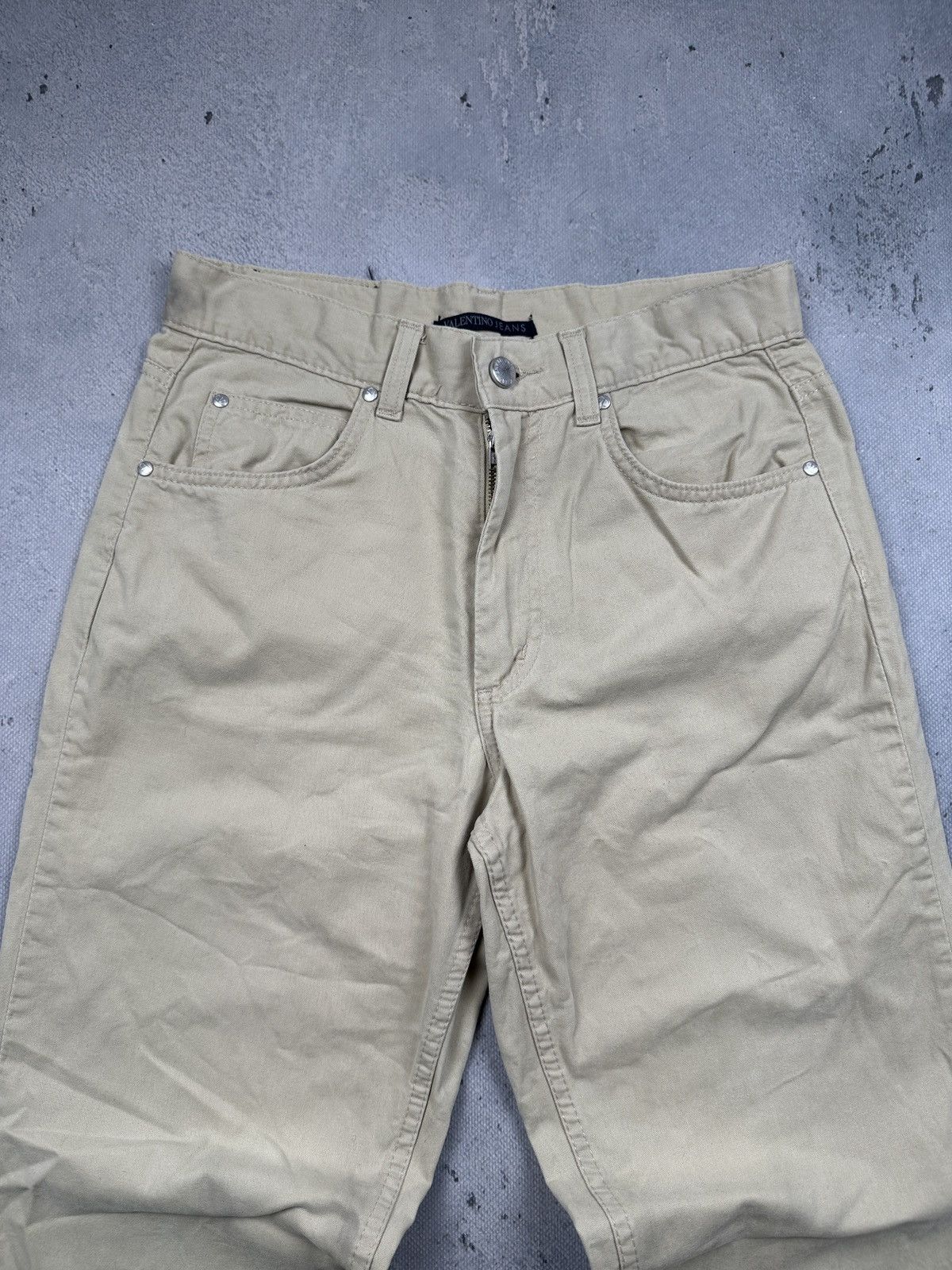 Valentino Valentino Jeans Vintage Beige Chino Pant Minimalist Trousers Size US 30 / EU 46 - 4 Thumbnail