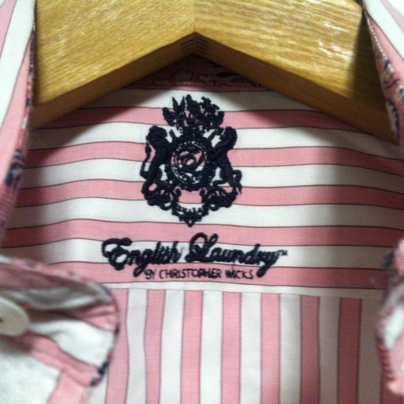 English Laundry ENGLISH LAUNDRY PINK 100%COTTON CASUAL SHIRT SIZE: 17/34-35 Size US XL / EU 56 / 4 - 9 Thumbnail